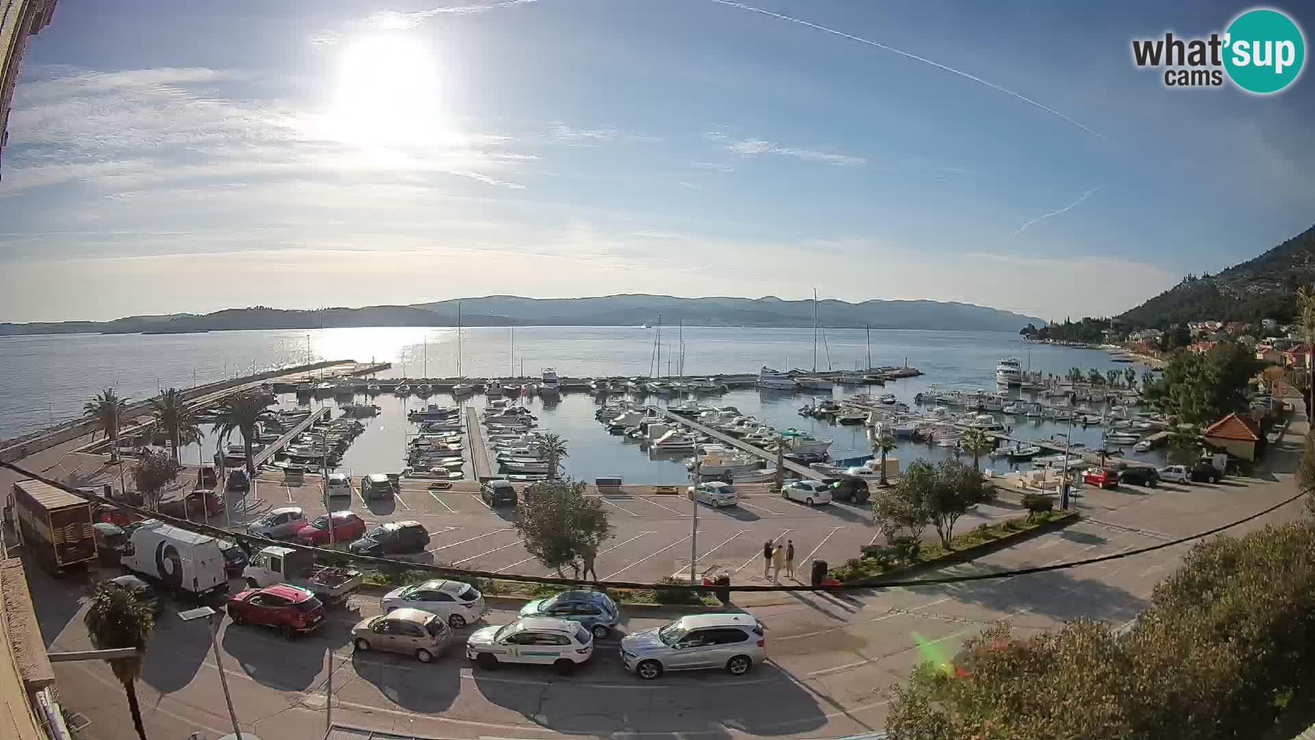 Webcam Orebić Uferpromenade – Fähre nach Korčula Live