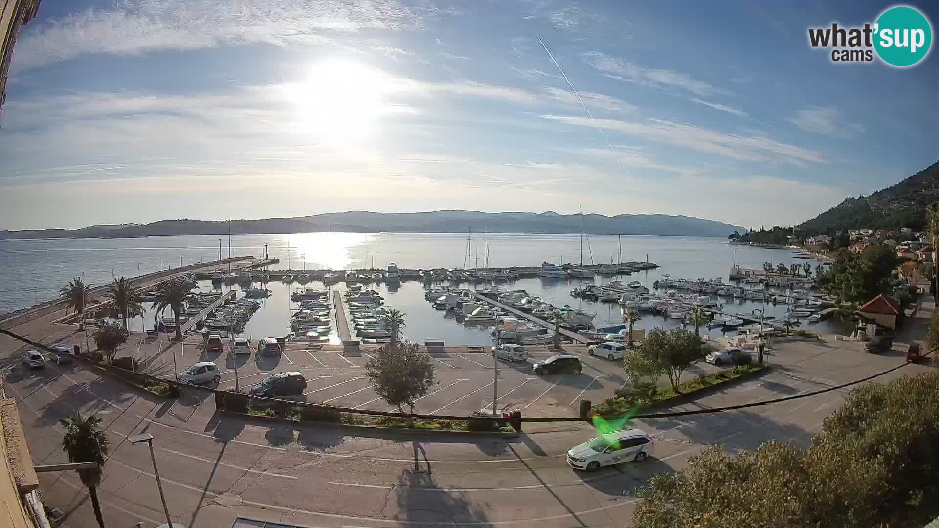 Spletna kamera Orebić Riva – Trajekt za Korčulo v živo