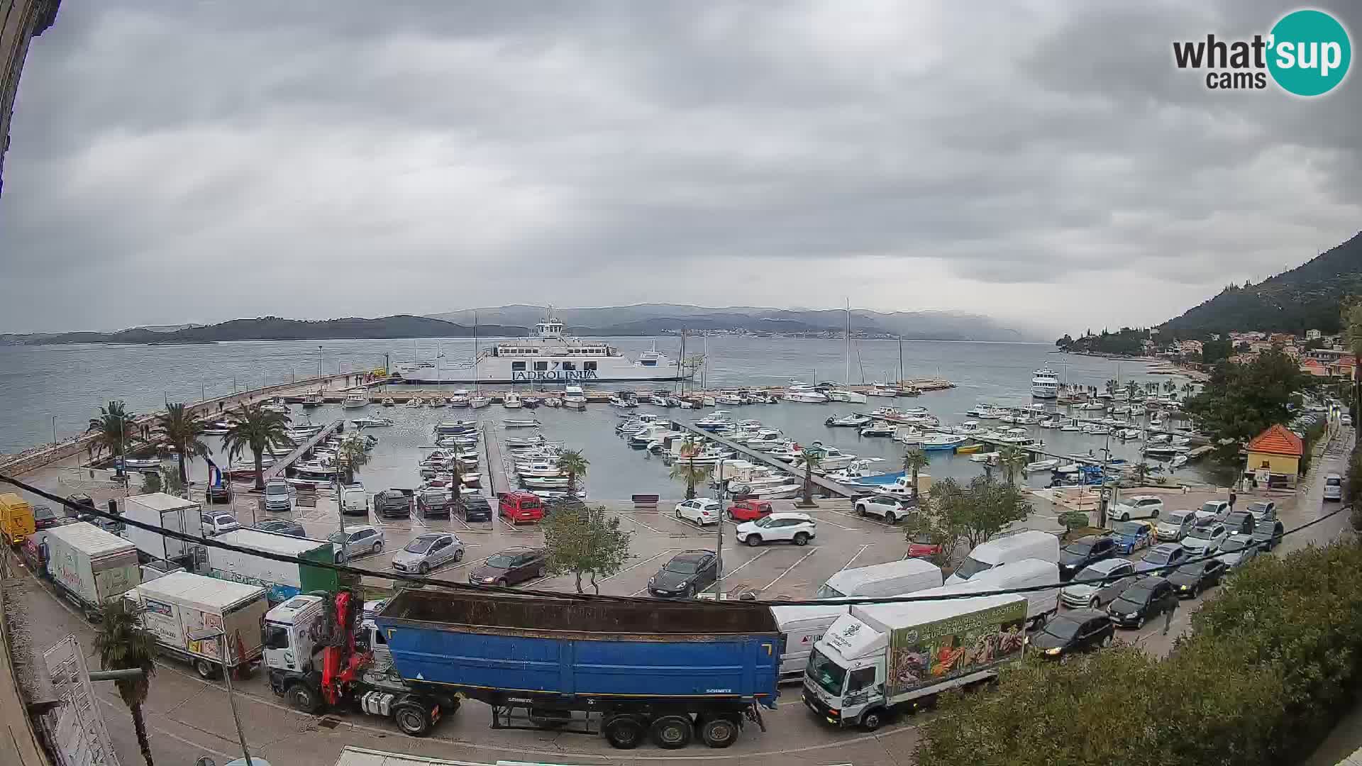 Webcam Orebić Riva – Ferry vers Korčula en direct