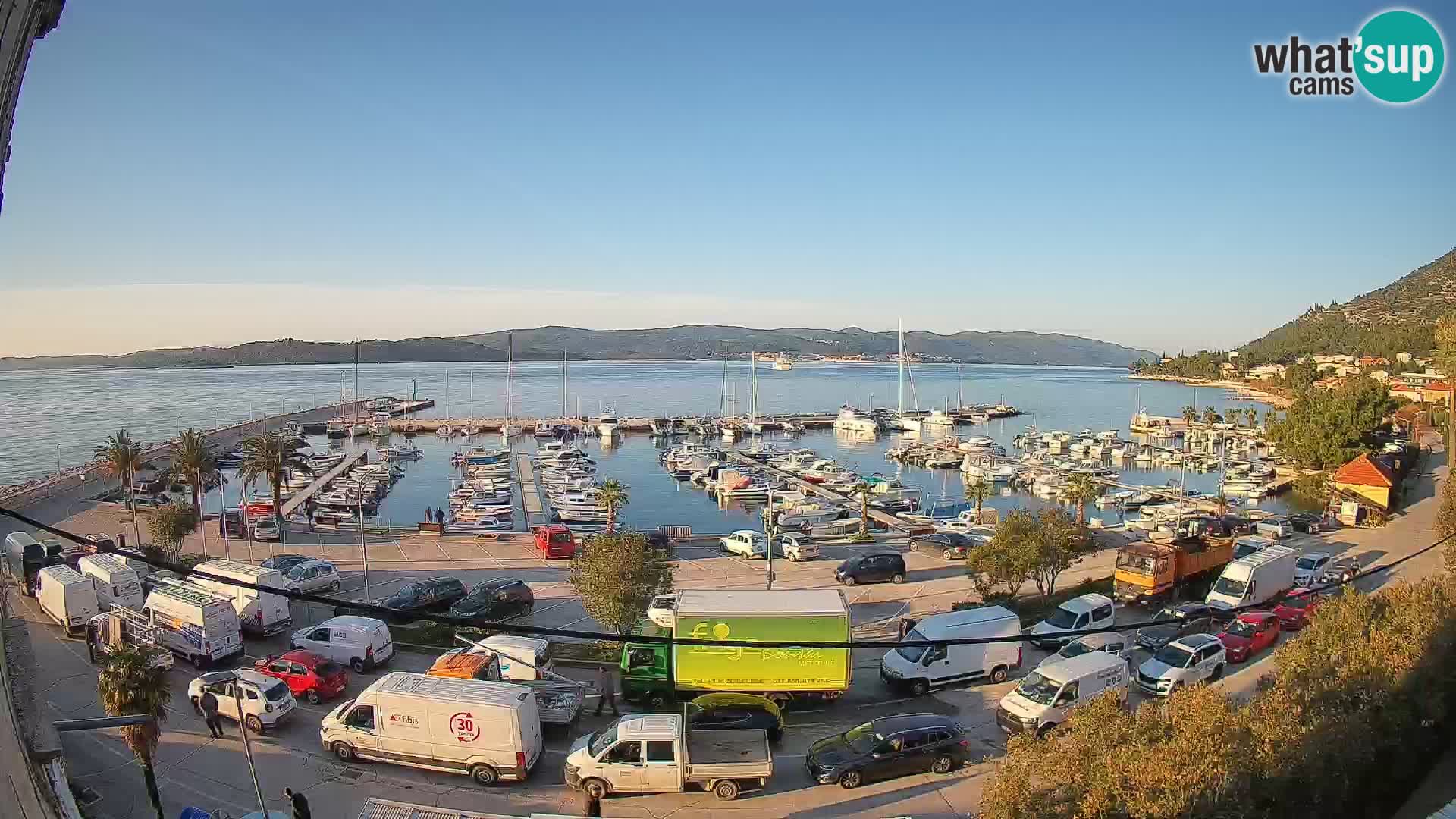 Webcam Orebić Riva – Ferry a Korčula en vivo