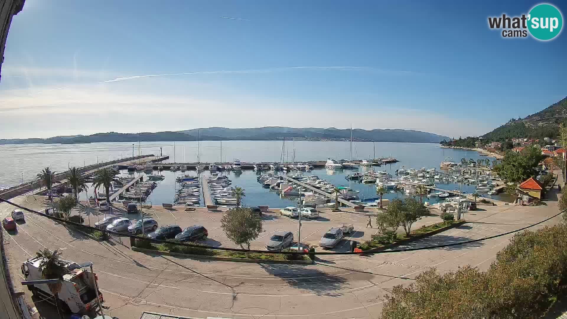 Webcam Orebić Riva – Ferry a Korčula en vivo