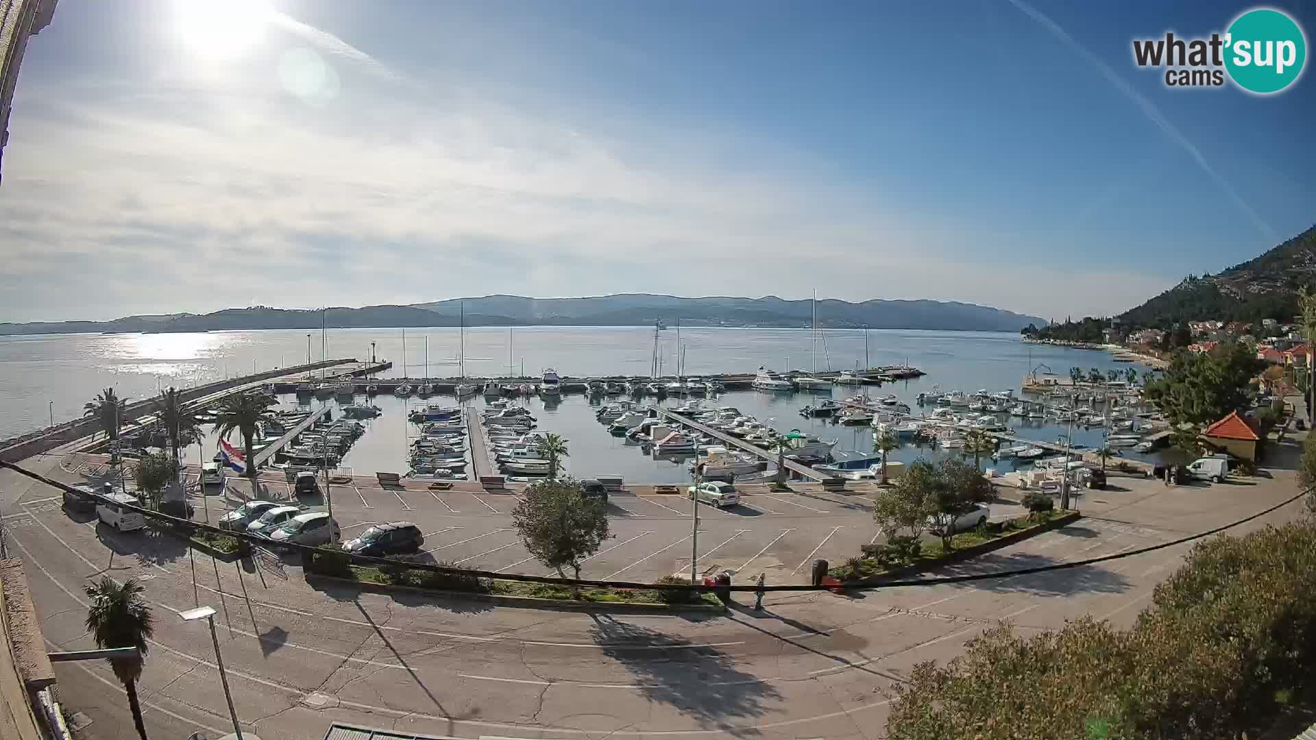 Spletna kamera Orebić Riva – Trajekt za Korčulo v živo