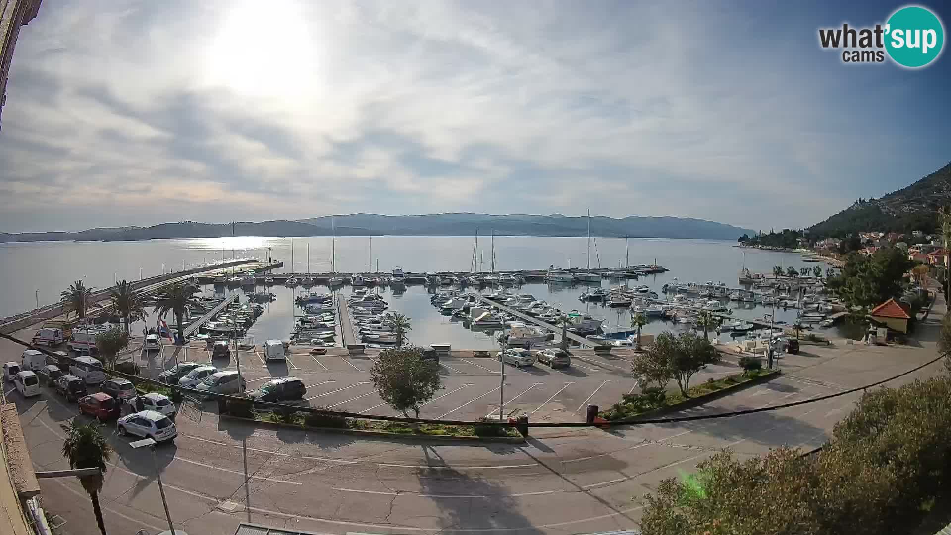 Spletna kamera Orebić Riva – Trajekt za Korčulo v živo