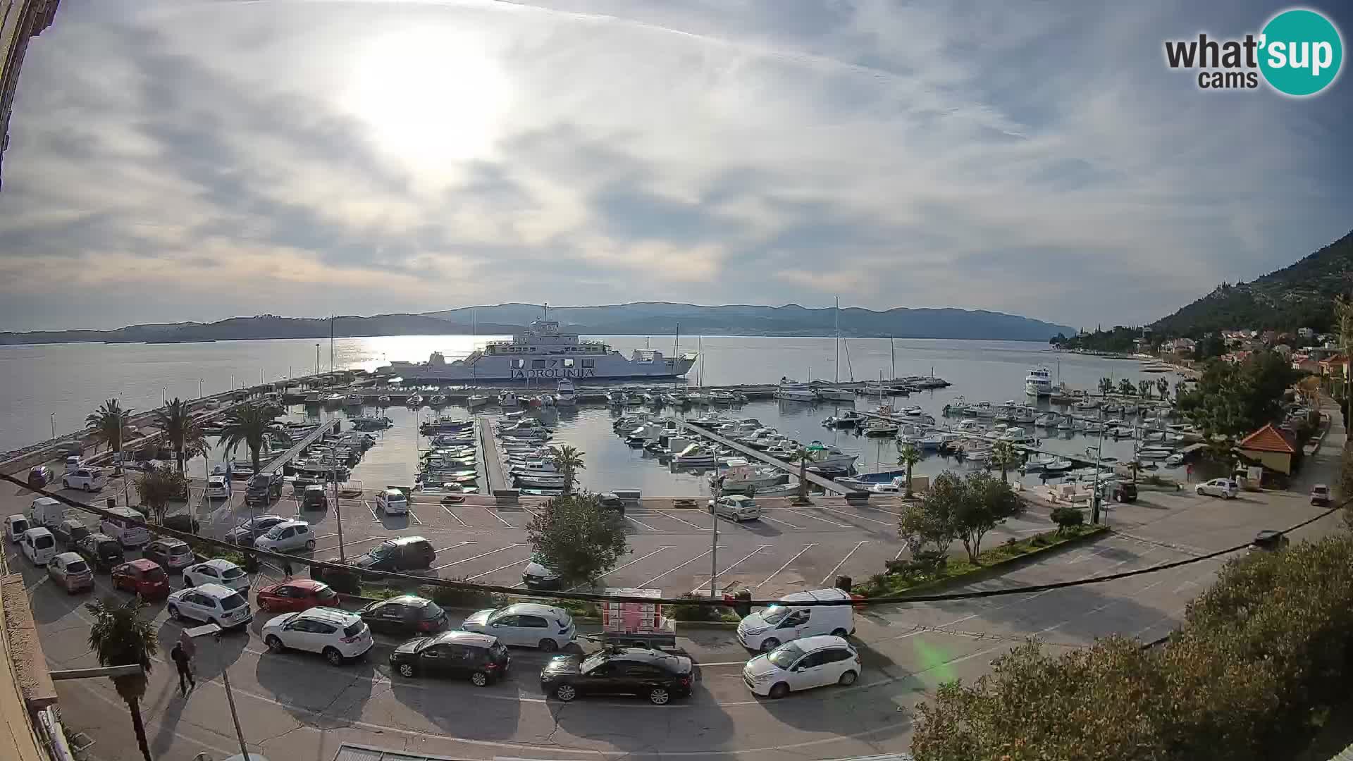 Webcam Orebić Riva – Ferry to Korčula Live