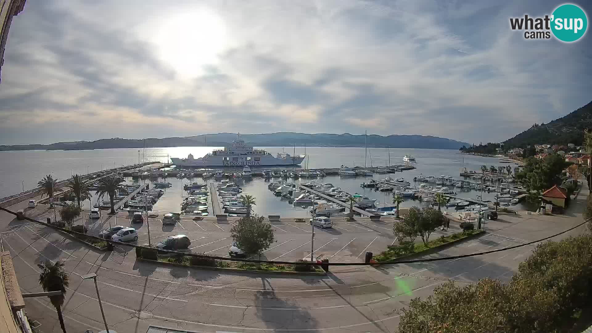 Webcam Orebić Riva – Ferry vers Korčula en direct