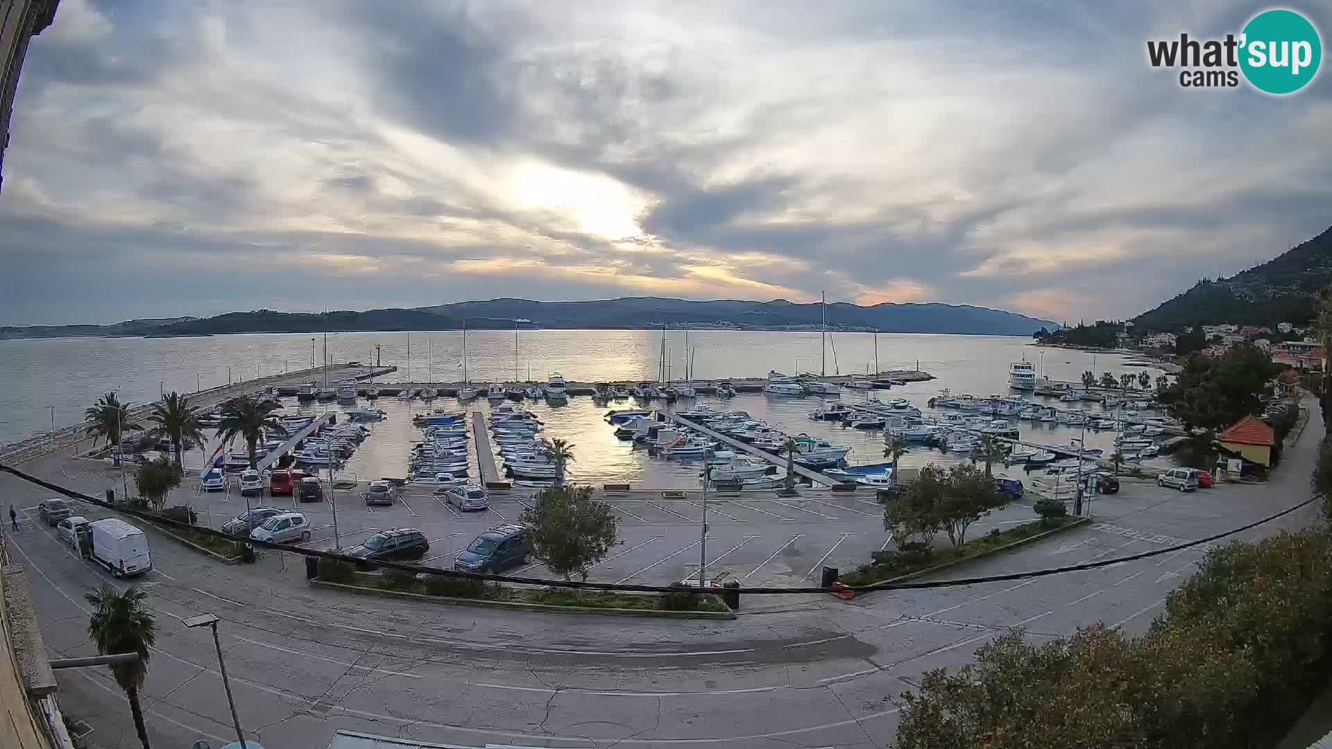 Webcam Orebić Riva – Ferry a Korčula en vivo