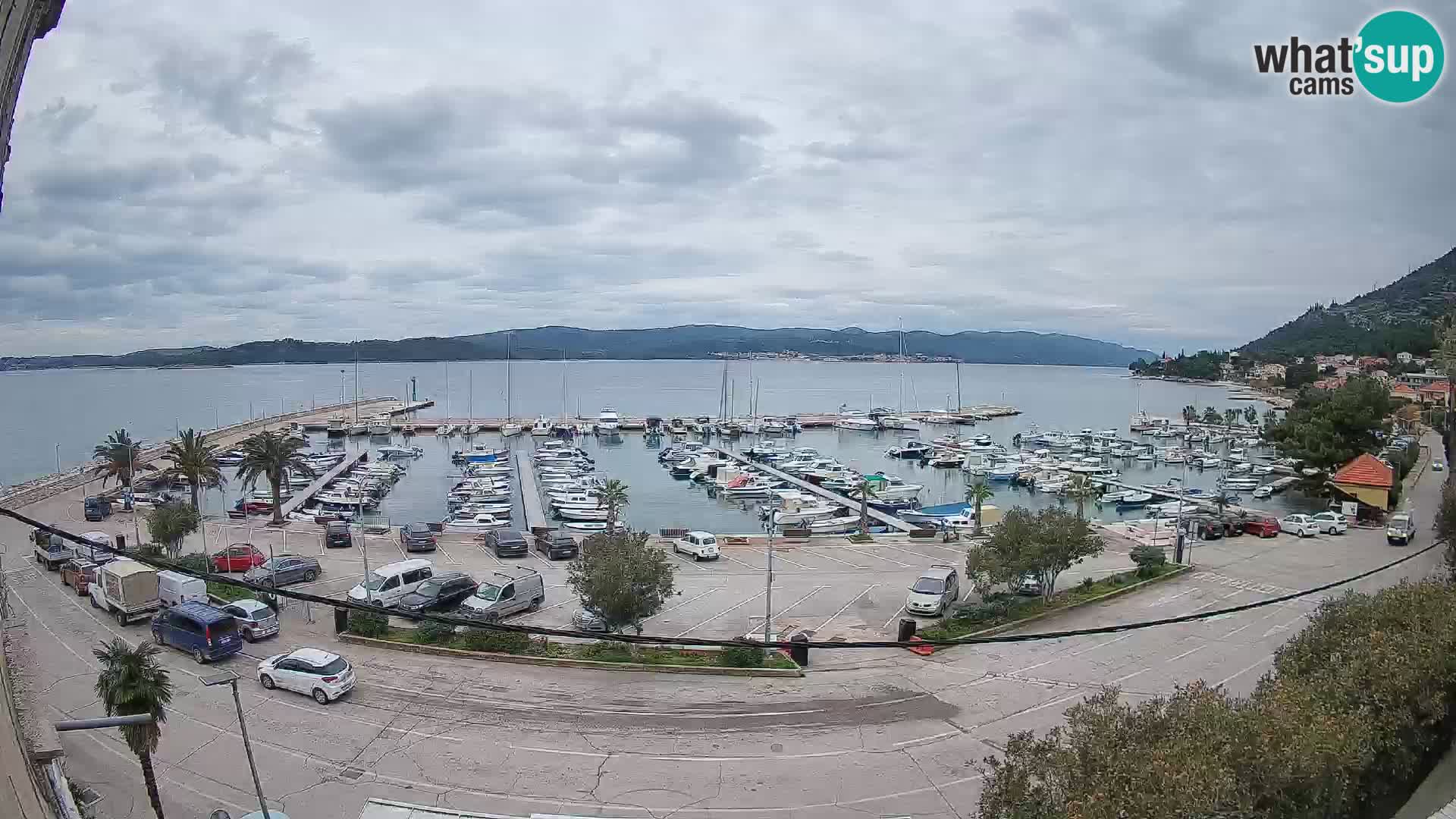 Spletna kamera Orebić Riva – Trajekt za Korčulo v živo