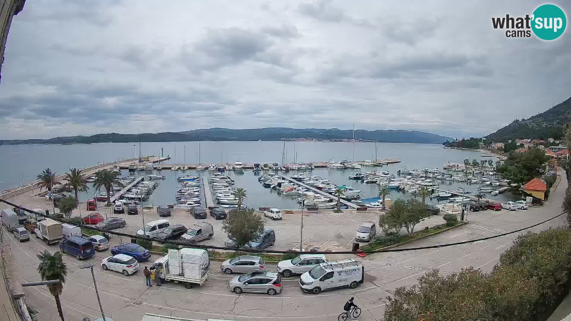 Spletna kamera Orebić Riva – Trajekt za Korčulo v živo