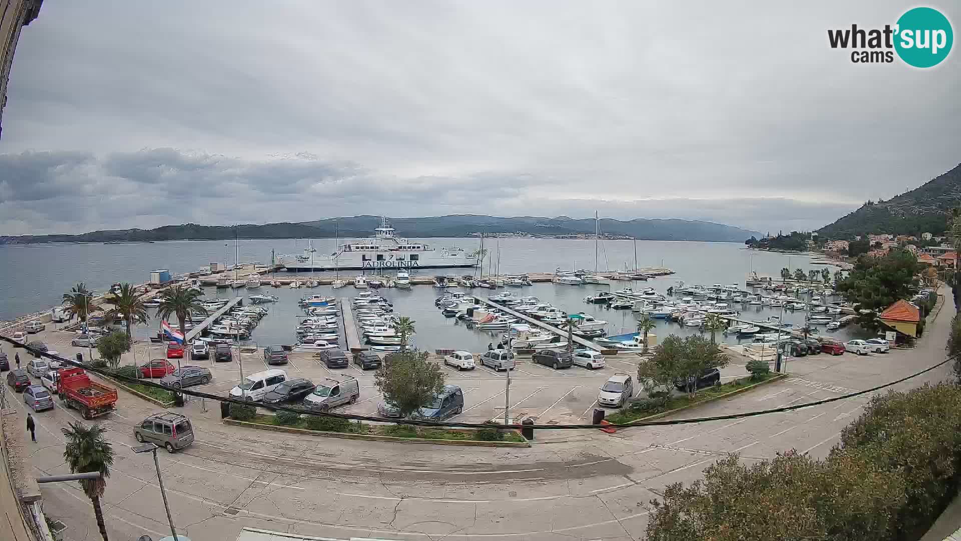 Webcam Orebić Riva – Ferry to Korčula Live
