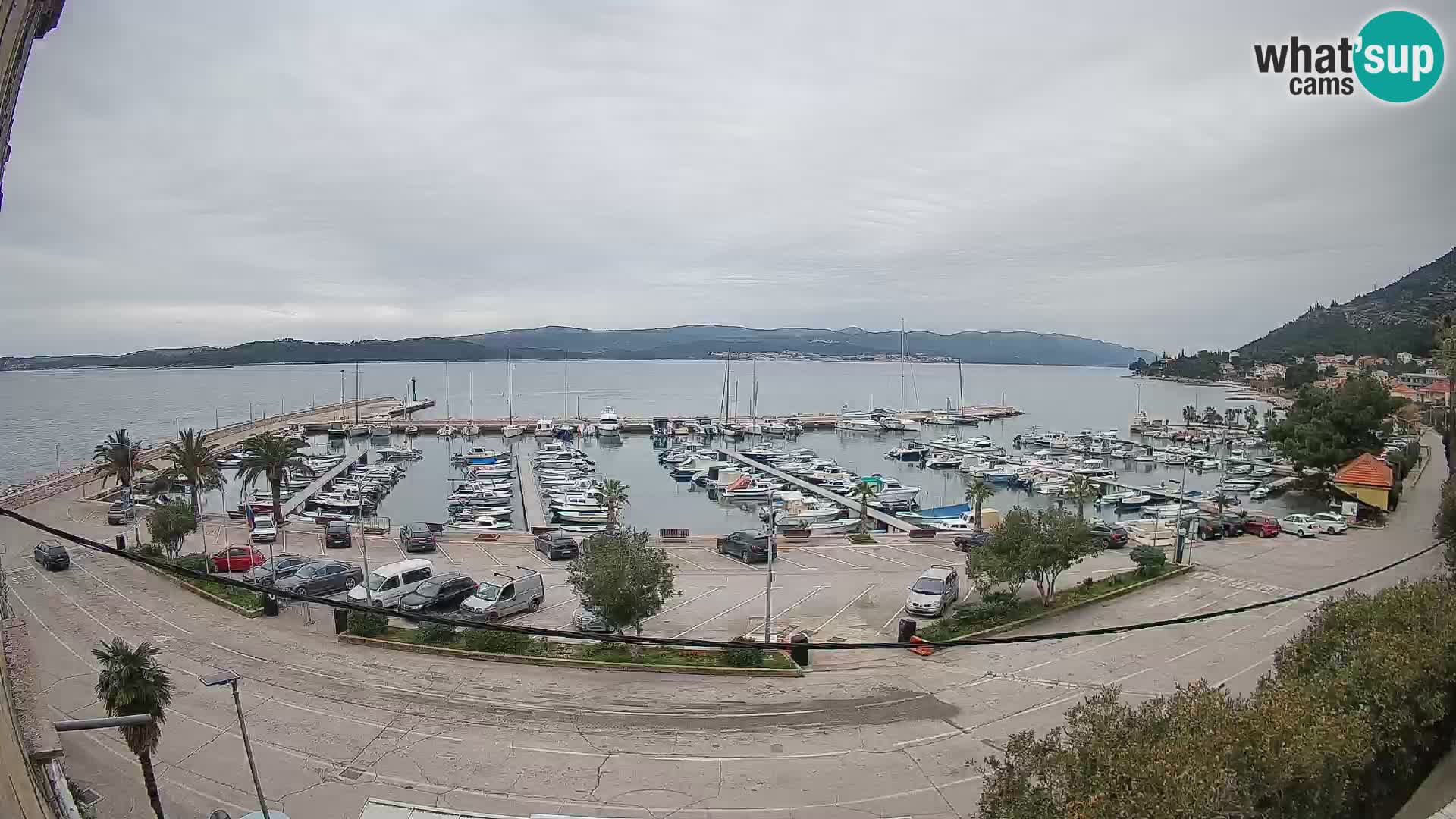Webcam Orebić Uferpromenade – Fähre nach Korčula Live