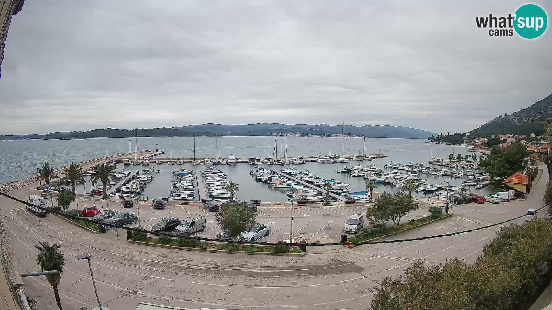 Spletna kamera Orebić Riva – Trajekt za Korčulo v živo