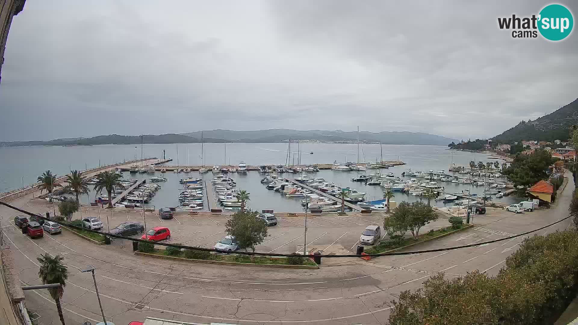 Spletna kamera Orebić Riva – Trajekt za Korčulo v živo