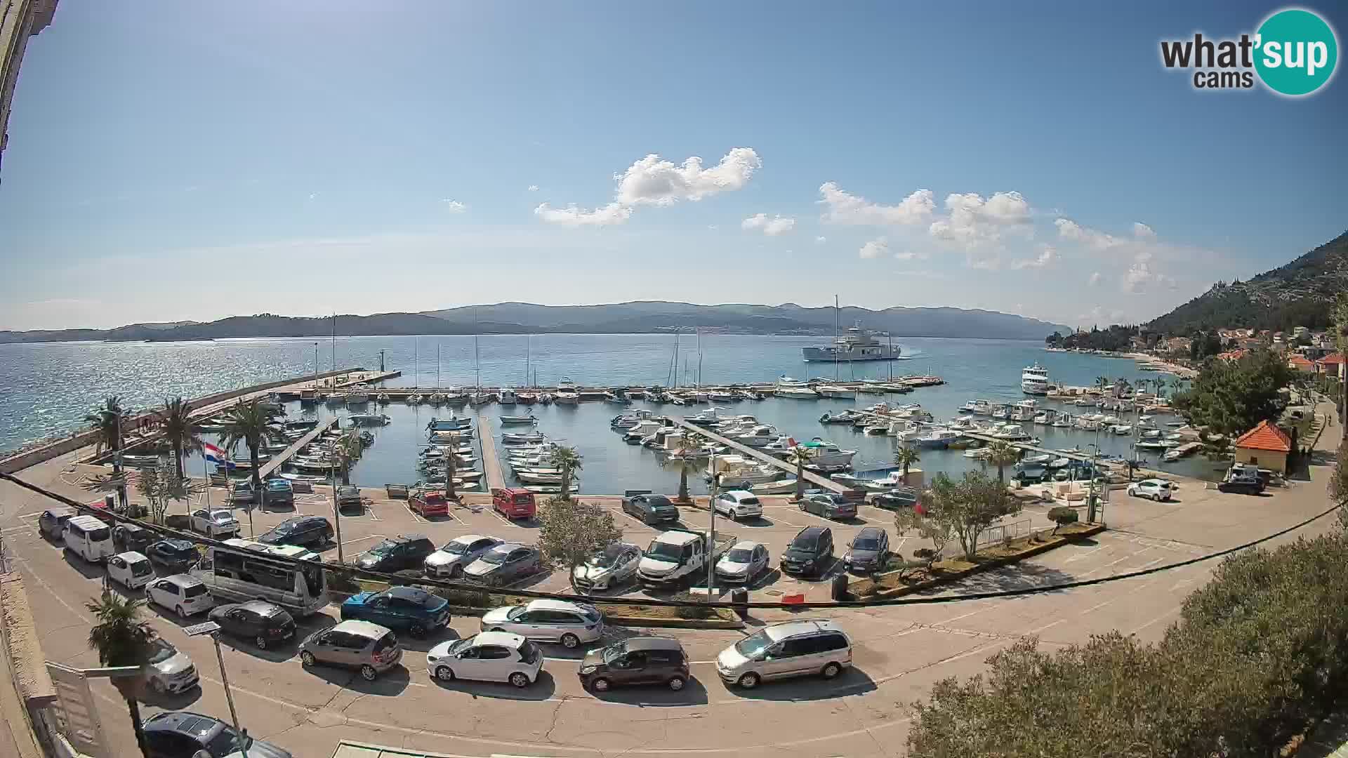 Webcam Orebić Uferpromenade – Fähre nach Korčula Live