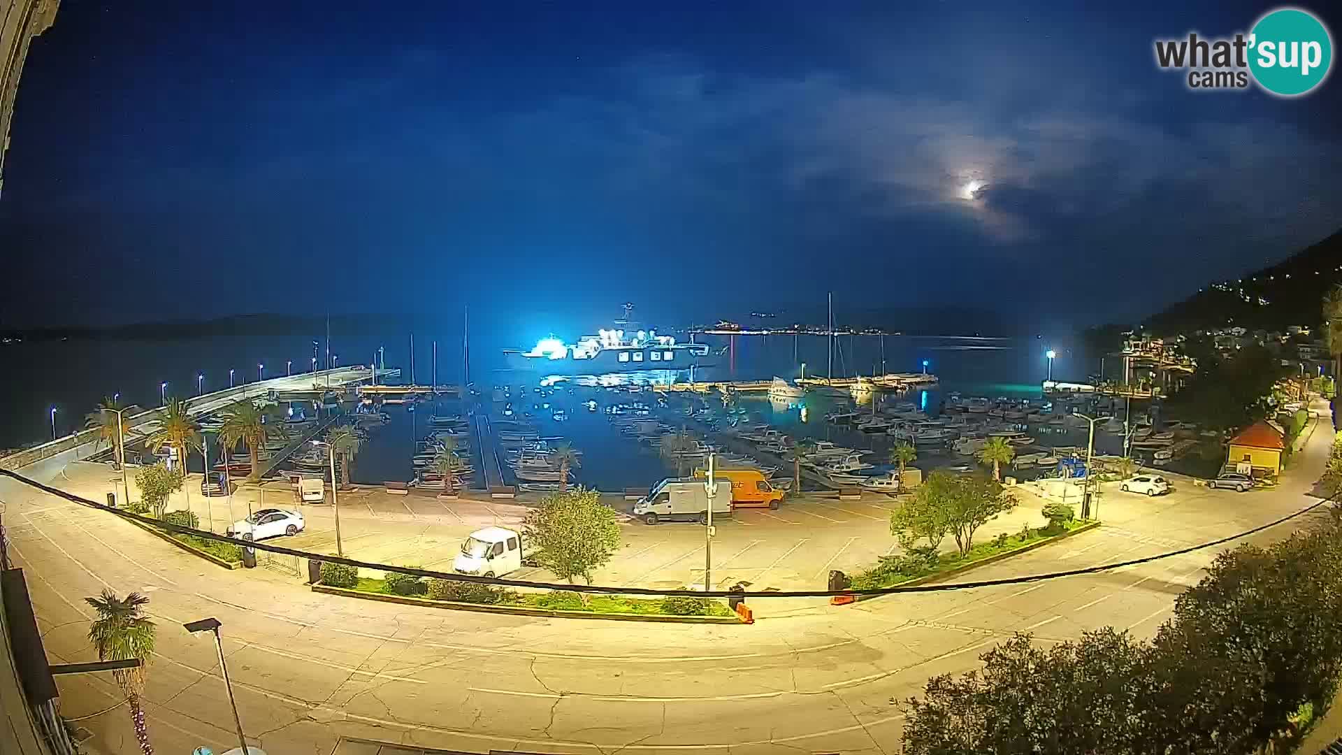 Webcam Orebić Uferpromenade – Fähre nach Korčula Live