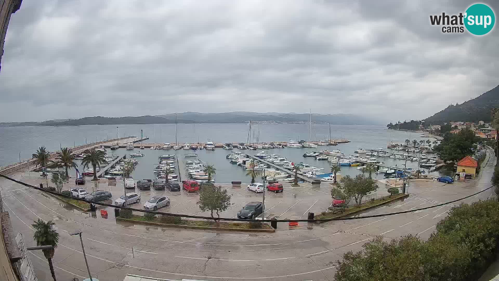 Spletna kamera Orebić Riva – Trajekt za Korčulo v živo