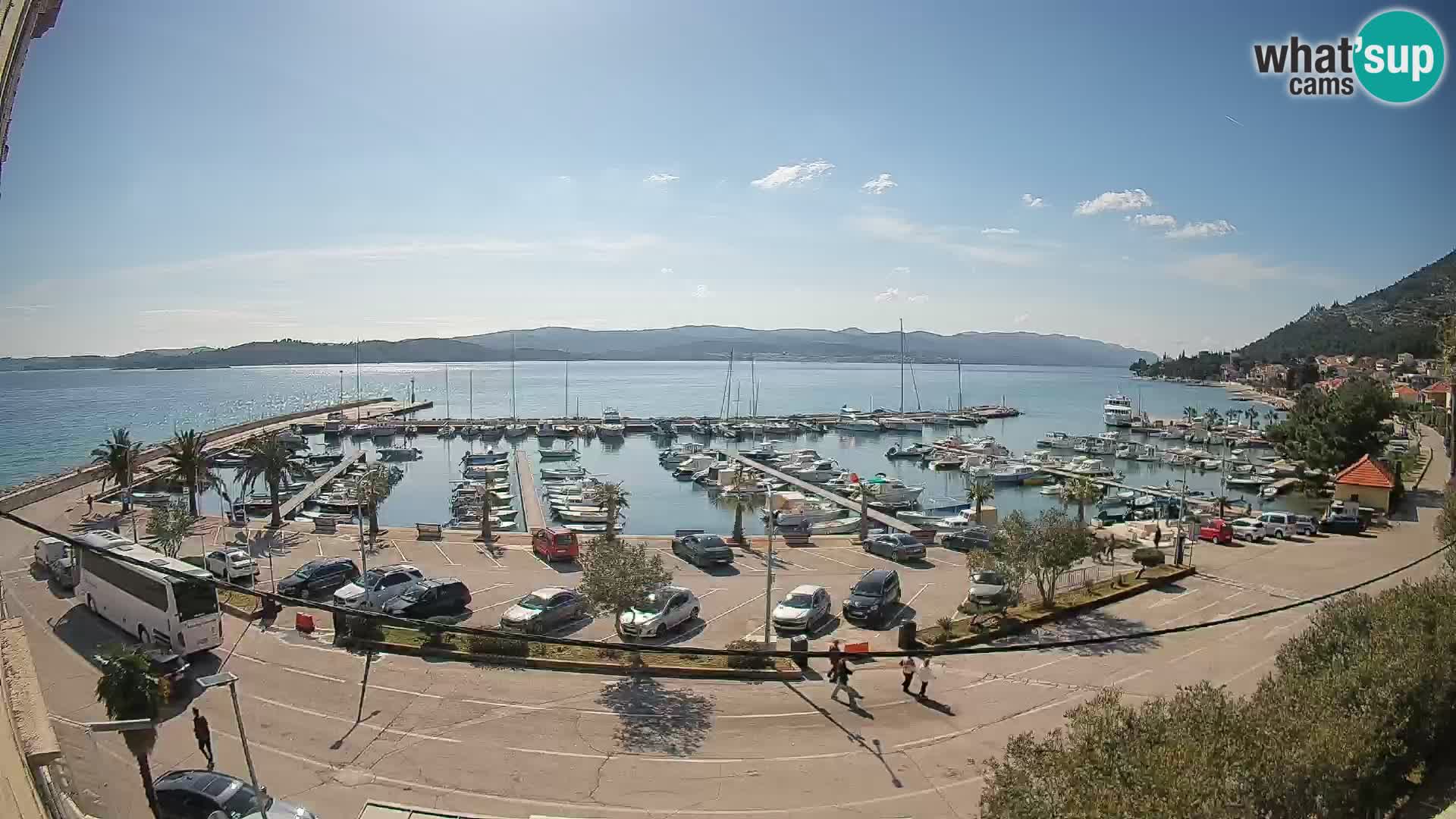 Spletna kamera Orebić Riva – Trajekt za Korčulo v živo