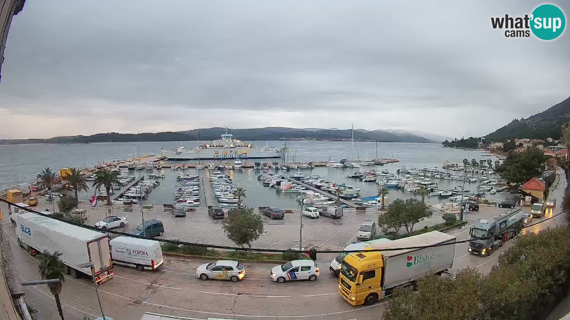Webcam Orebić Uferpromenade – Fähre nach Korčula Live
