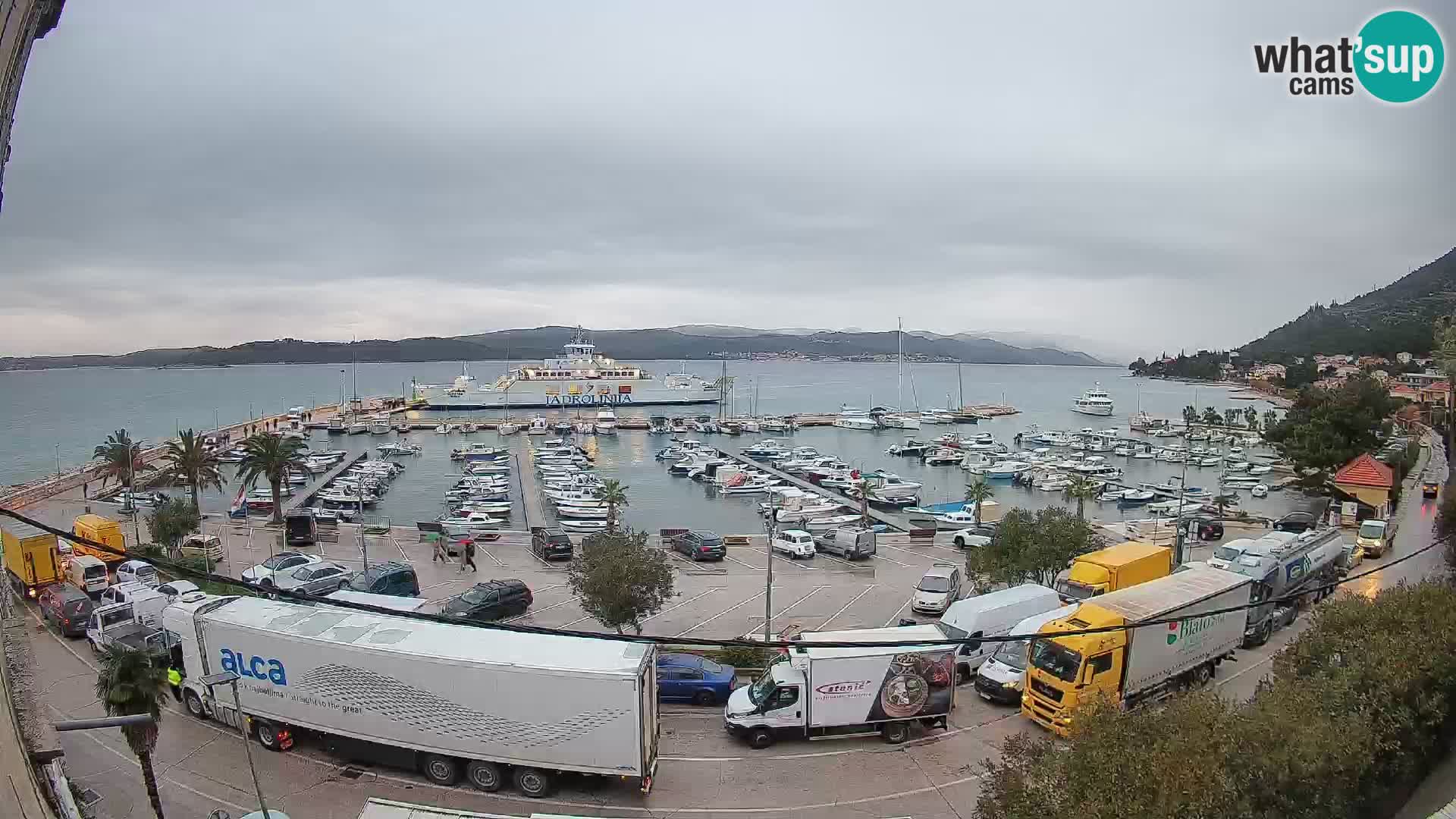 Webcam Orebić Riva – Ferry to Korčula Live