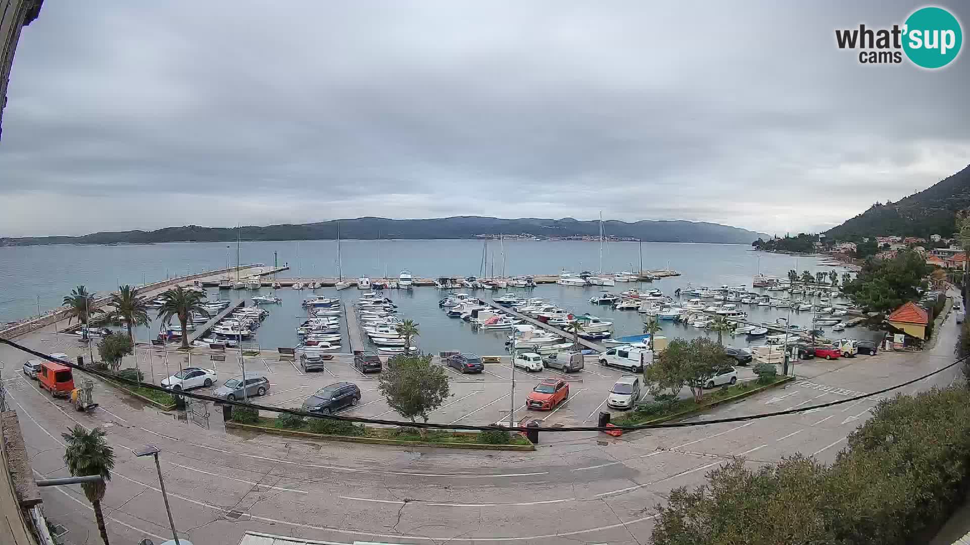 Webcam Orebić Uferpromenade – Fähre nach Korčula Live