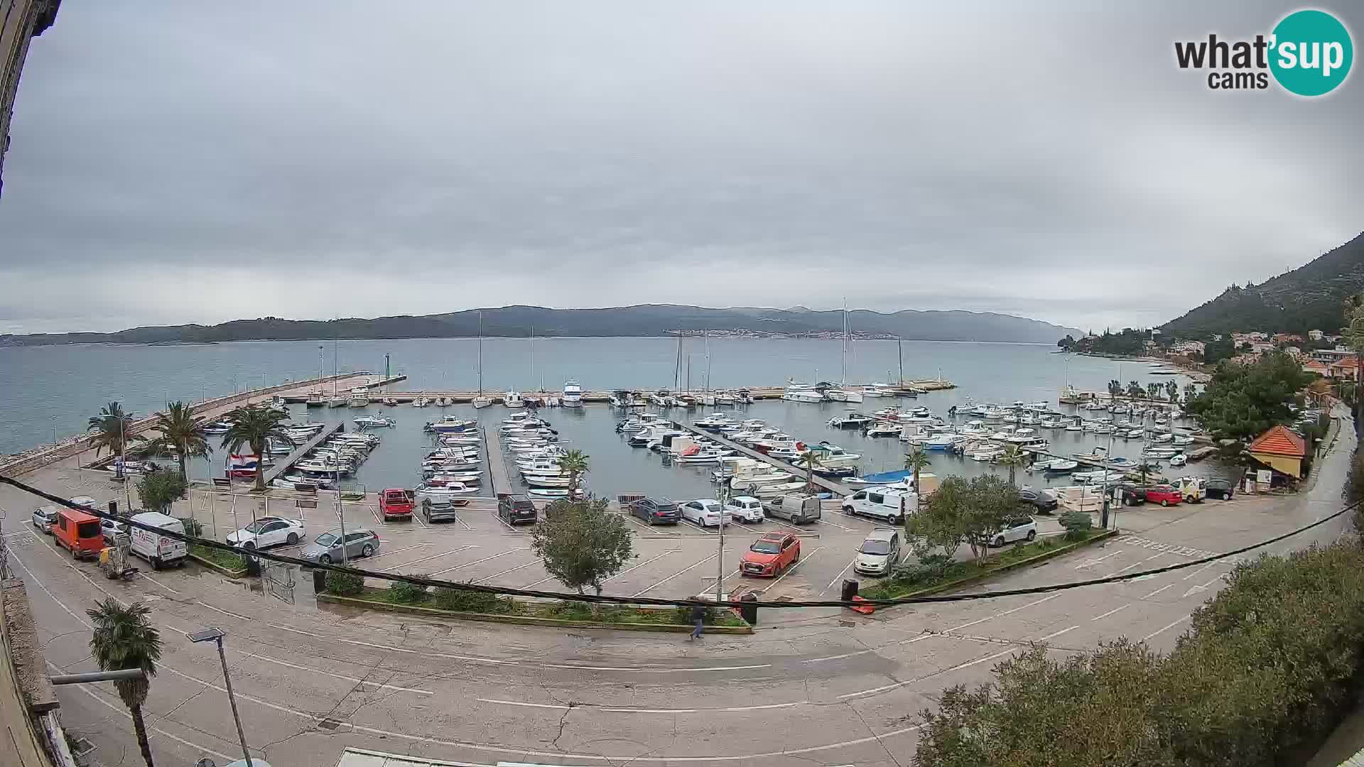 Webcam Orebić Uferpromenade – Fähre nach Korčula Live