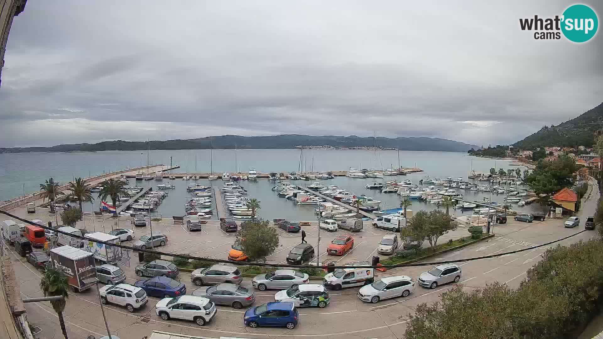 Webcam Orebić Uferpromenade – Fähre nach Korčula Live
