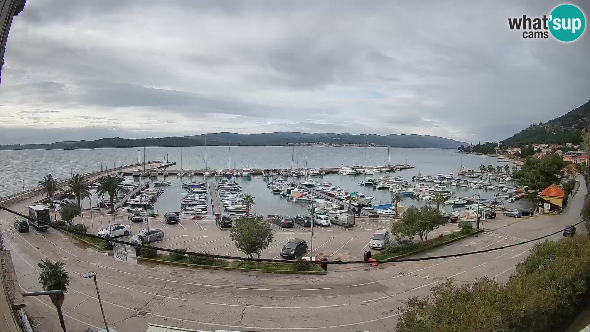 Spletna kamera Orebić Riva – Trajekt za Korčulo v živo