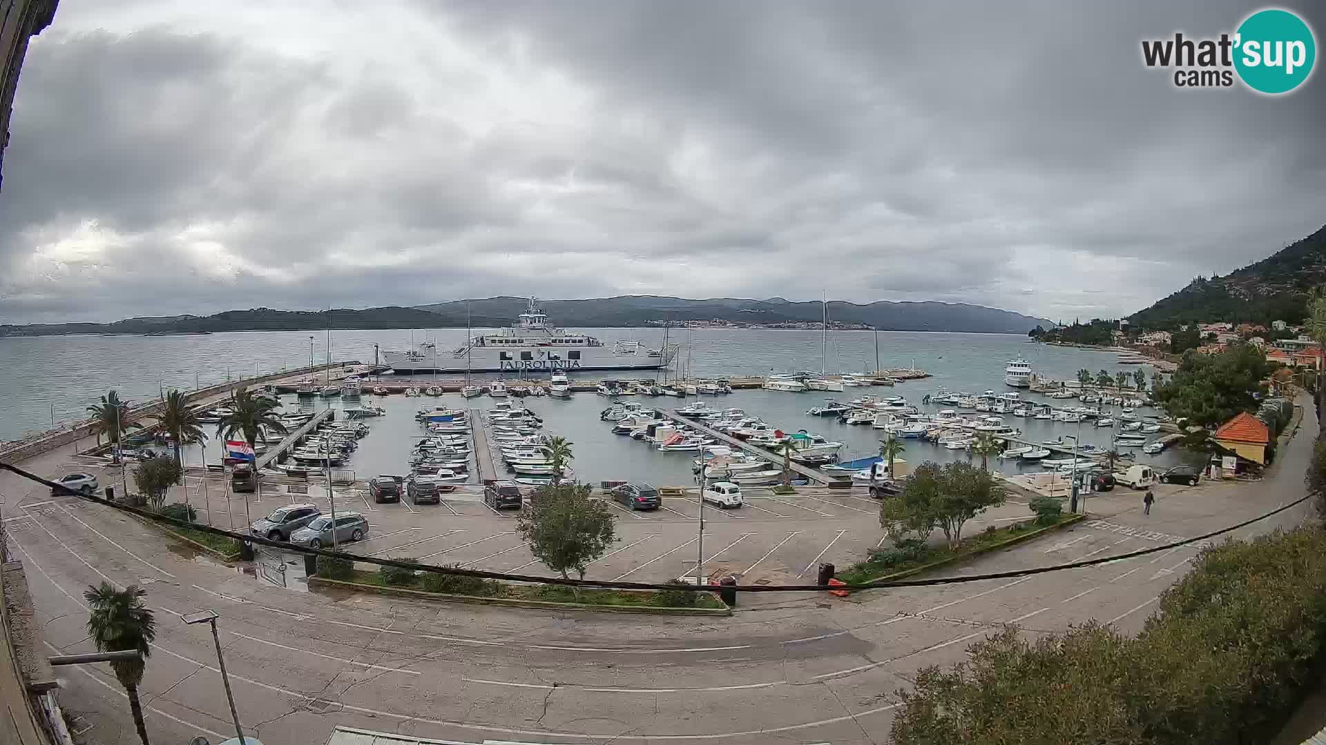 Webcam Orebić Riva – Ferry vers Korčula en direct