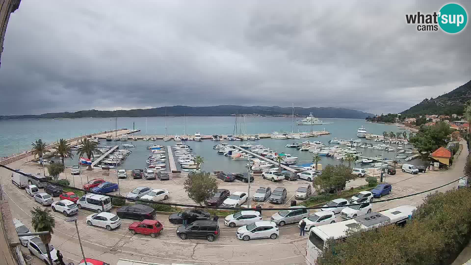 Webcam Orebić Uferpromenade – Fähre nach Korčula Live