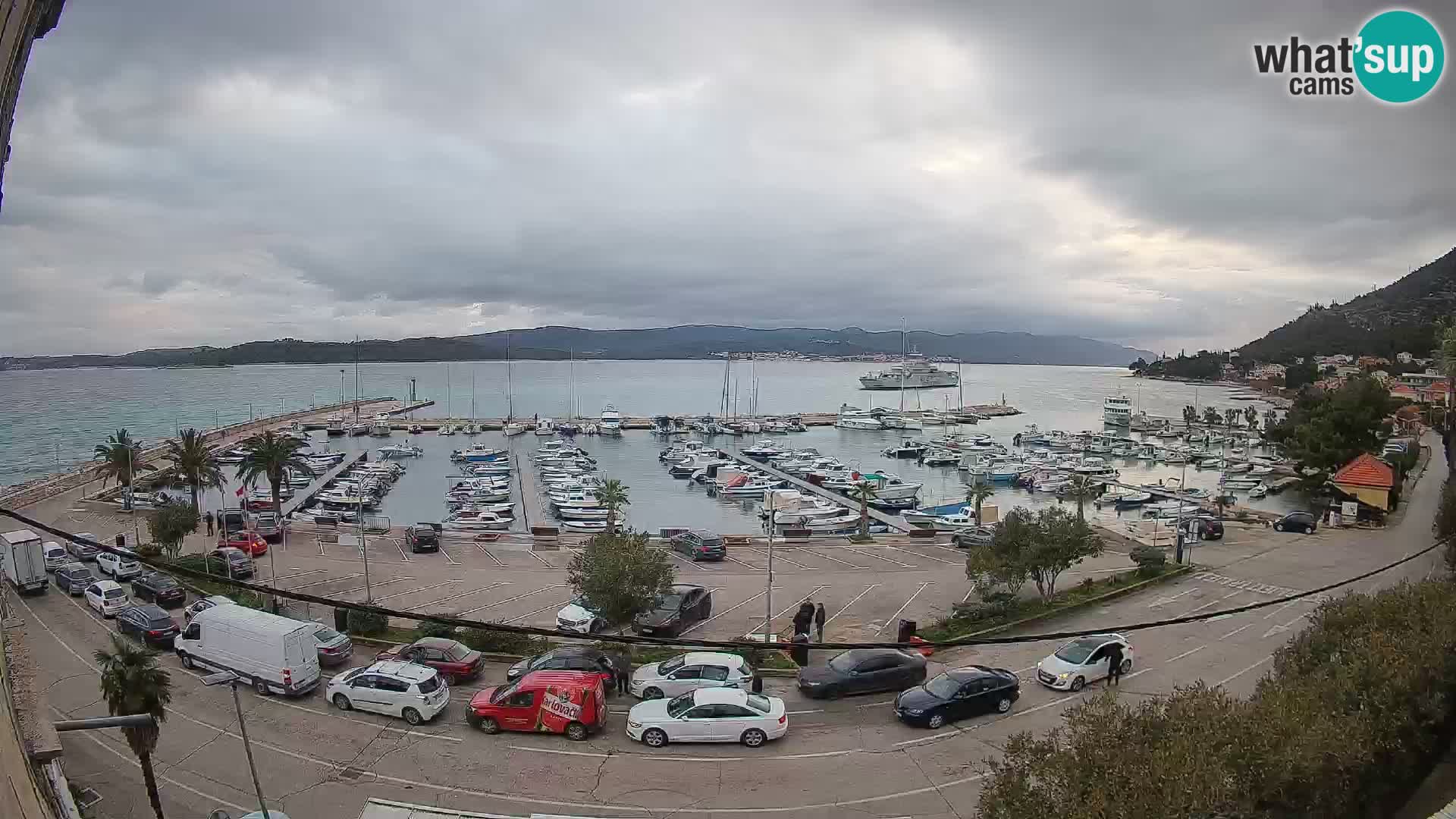 Spletna kamera Orebić Riva – Trajekt za Korčulo v živo