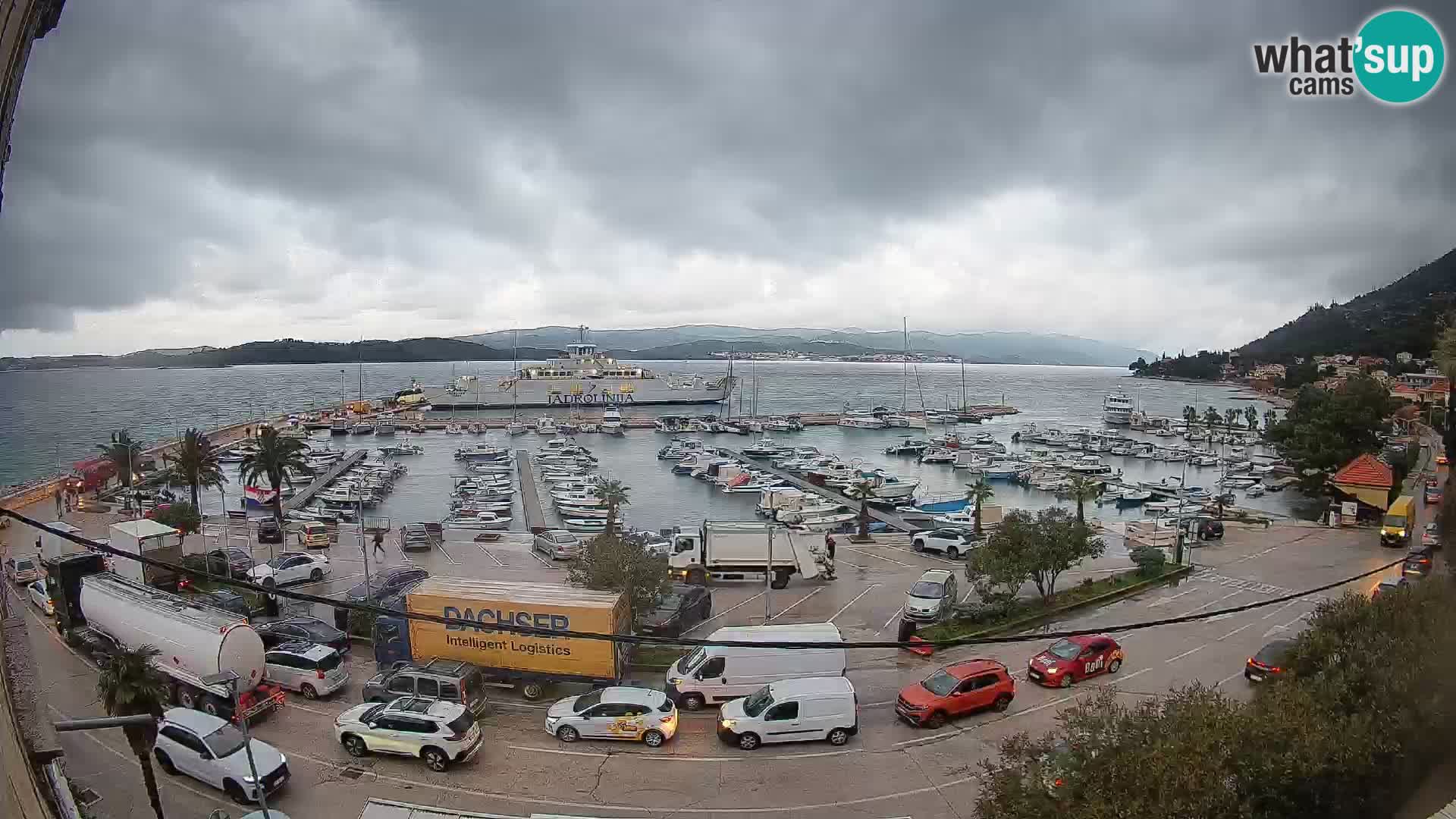 Webcam Orebić Riva – Ferry to Korčula Live