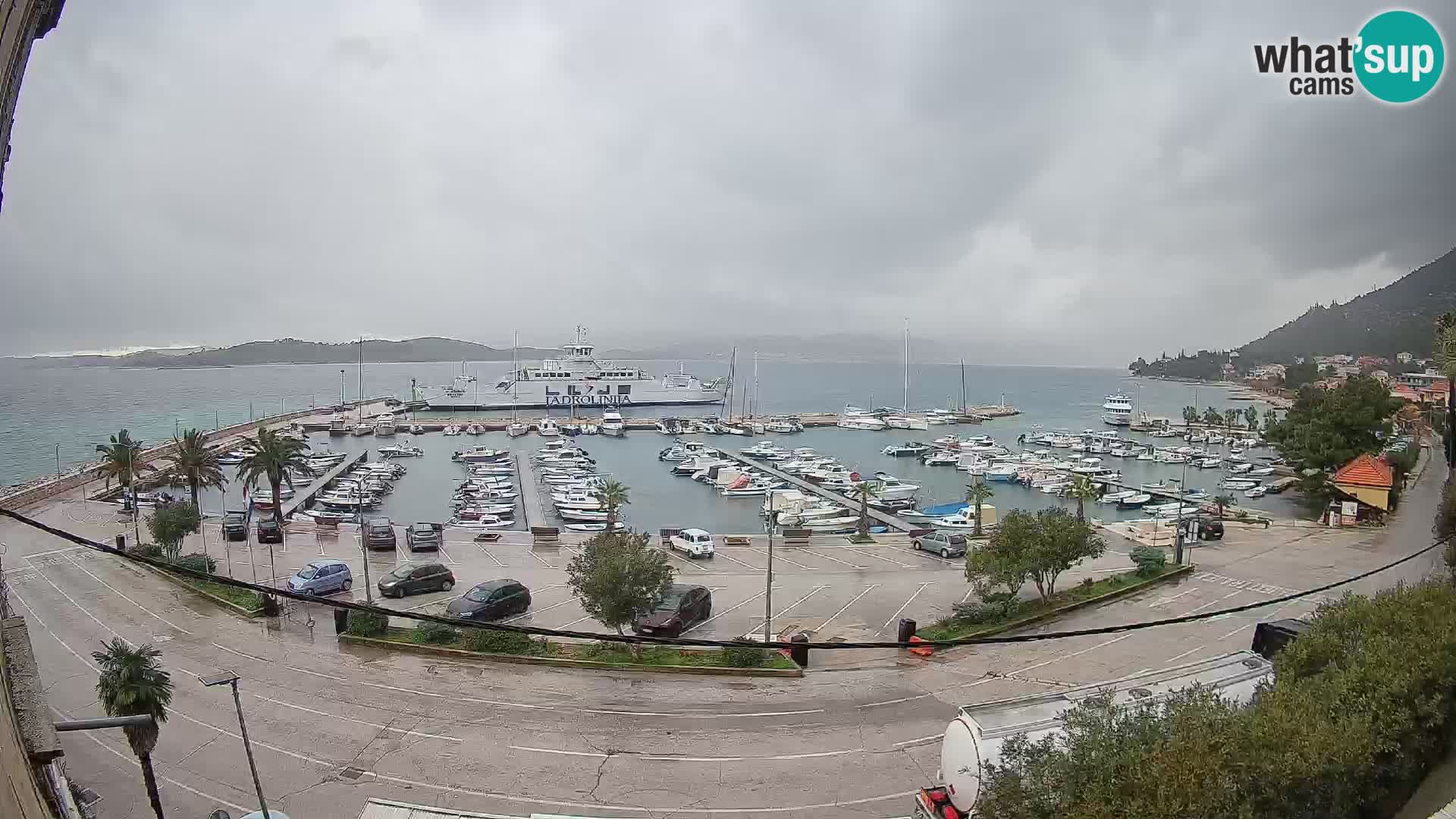Webcam Orebić Uferpromenade – Fähre nach Korčula Live