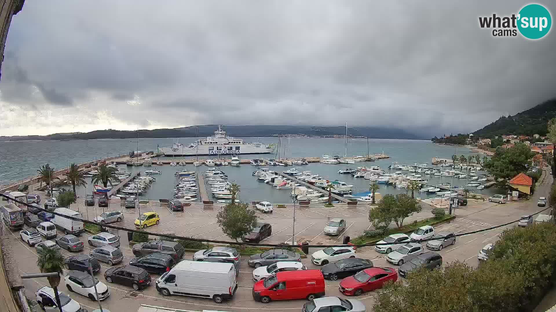 Webcam Orebić Riva – Ferry a Korčula en vivo