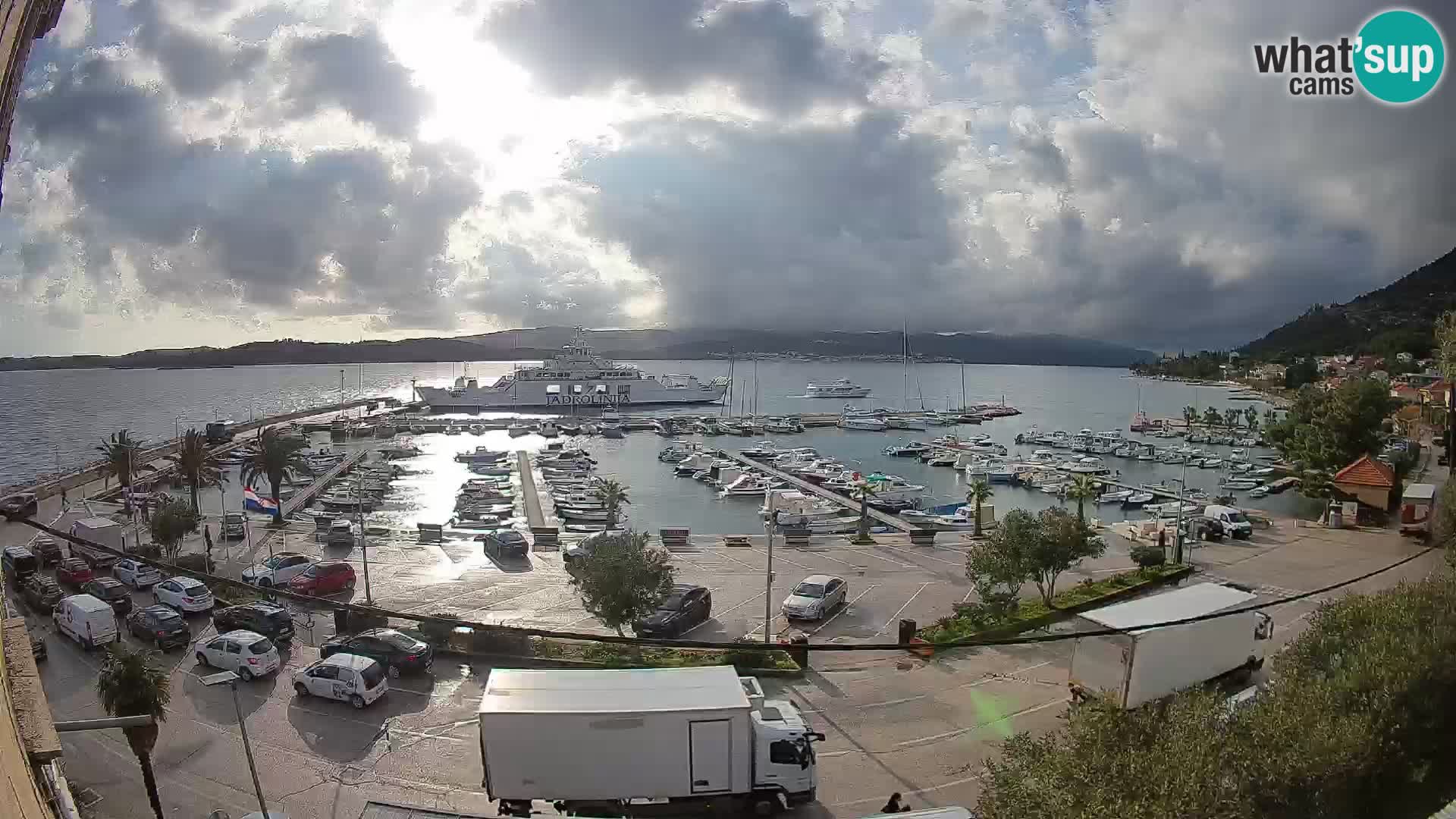 Webcam Orebić Riva – Ferry to Korčula Live