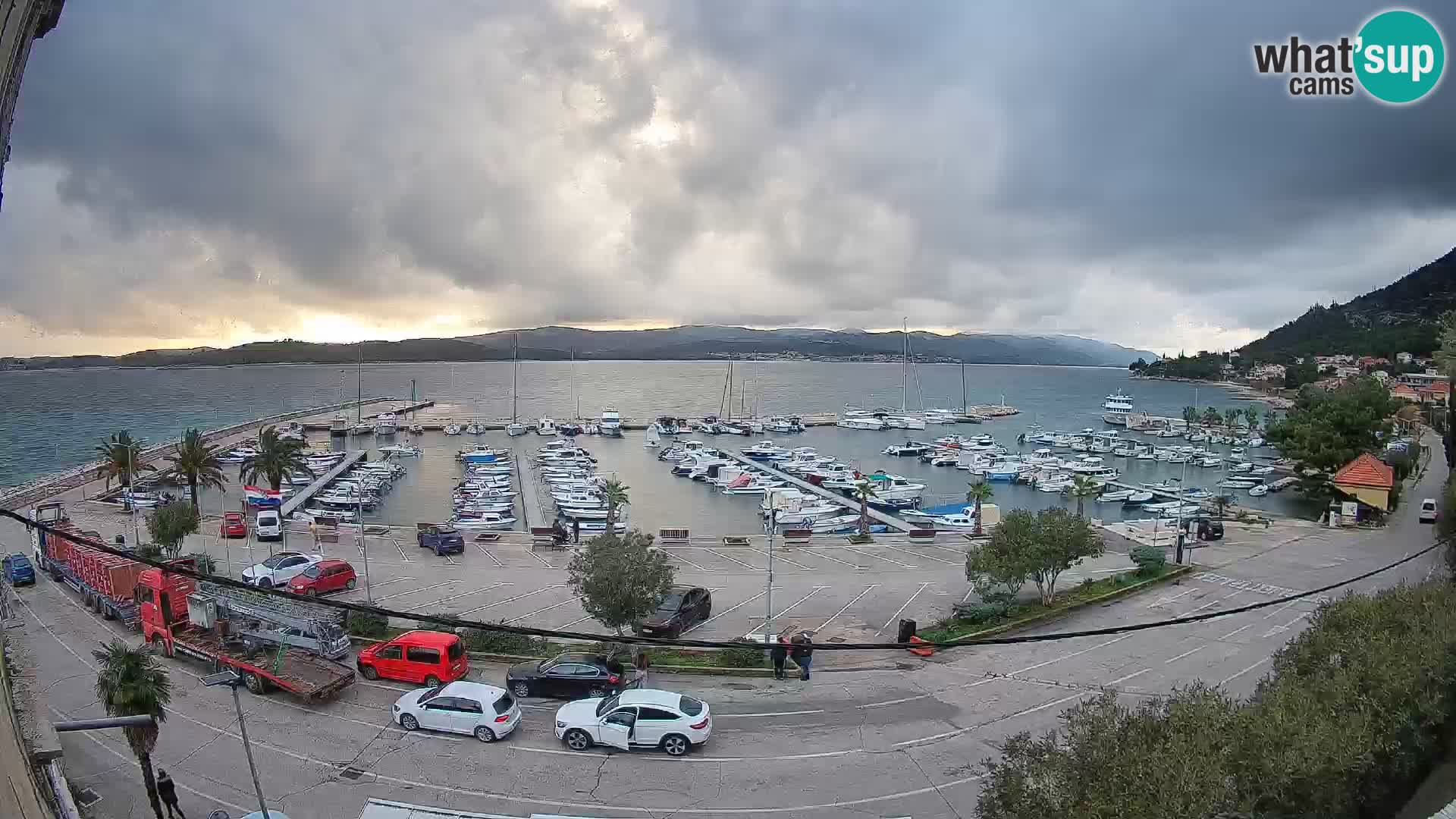 Webcam Orebić Uferpromenade – Fähre nach Korčula Live