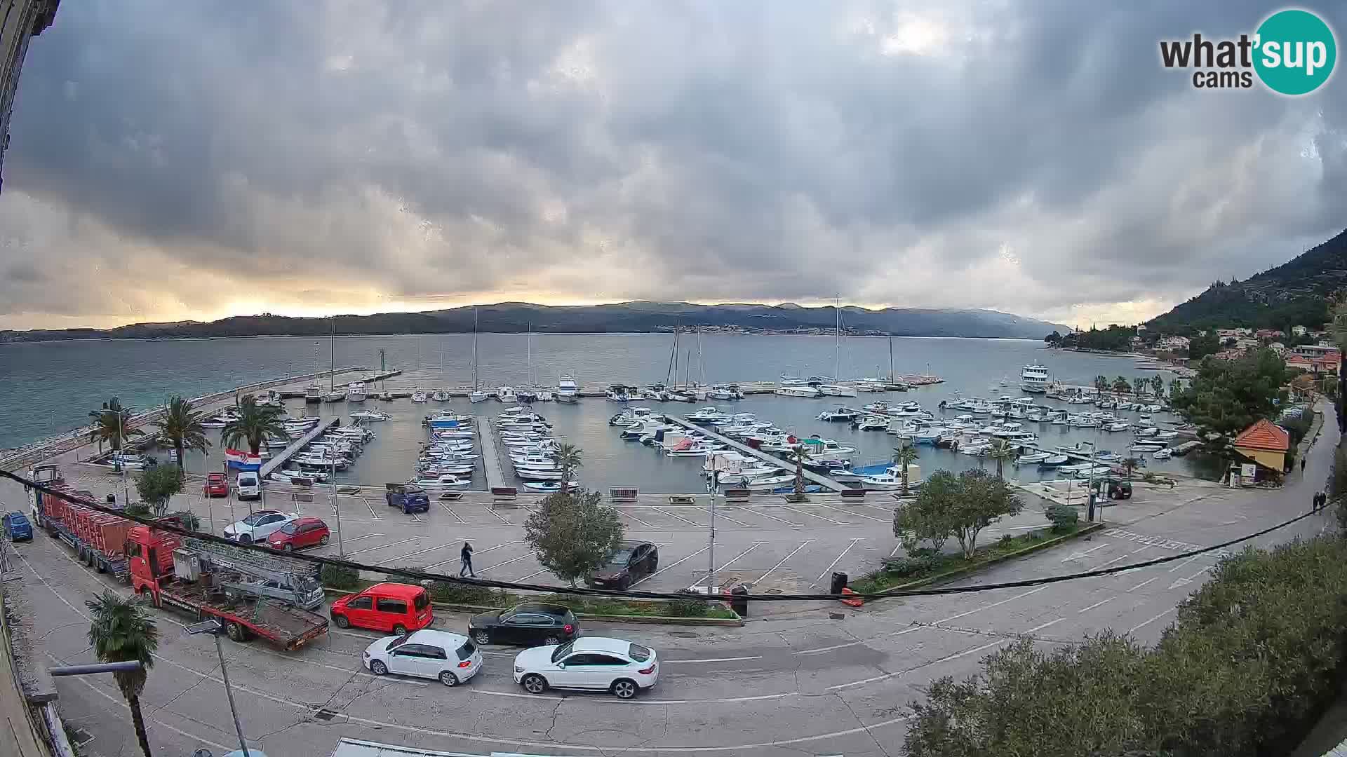 Webcam Orebić Riva – Ferry a Korčula en vivo