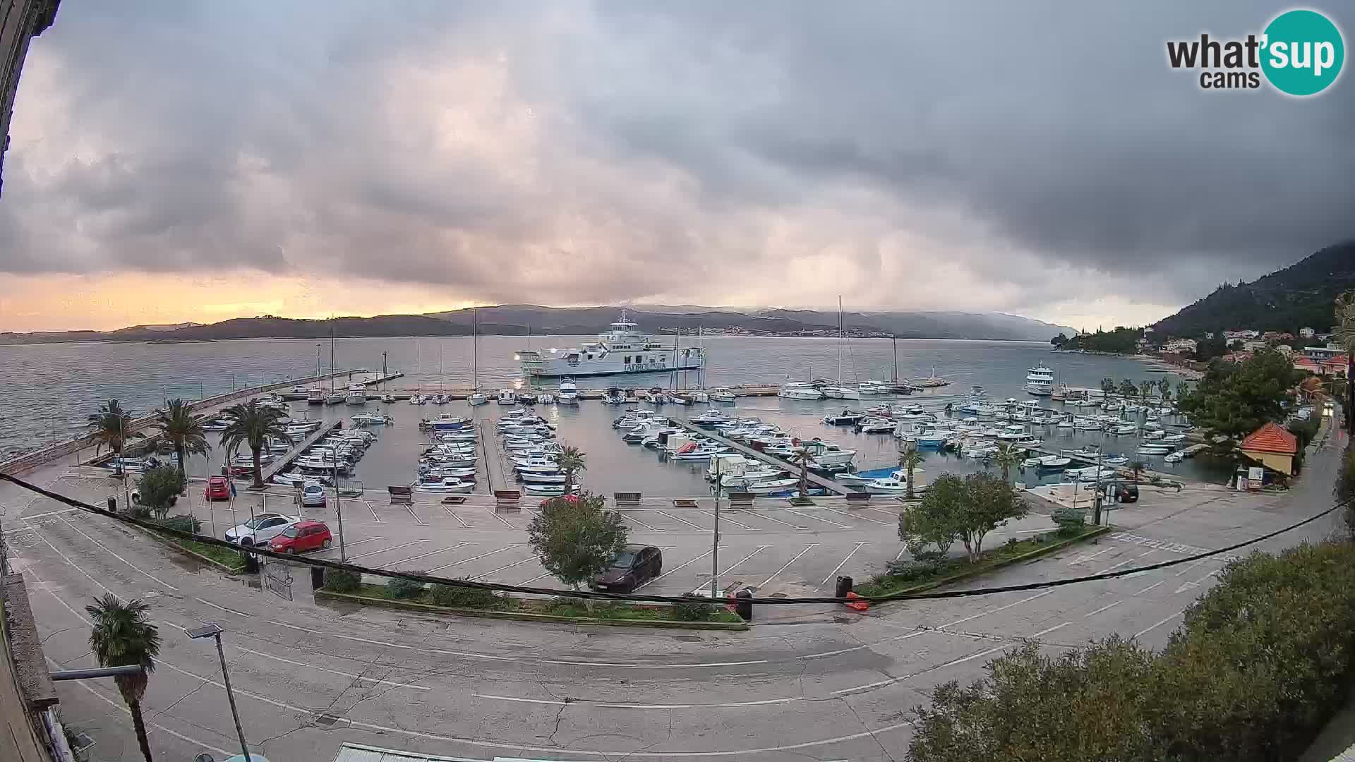 Webcam Orebić Riva – Ferry to Korčula Live