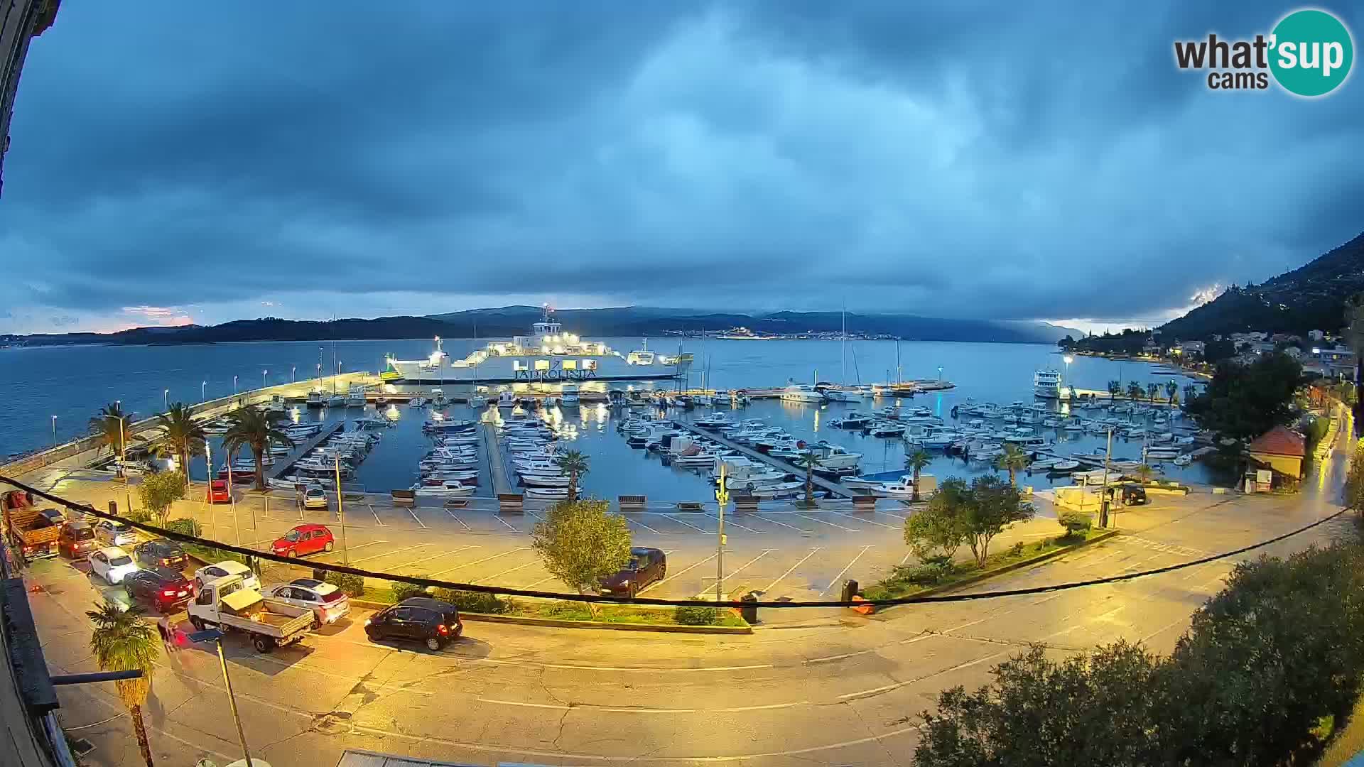 Webcam Orebić Riva – Ferry a Korčula en vivo