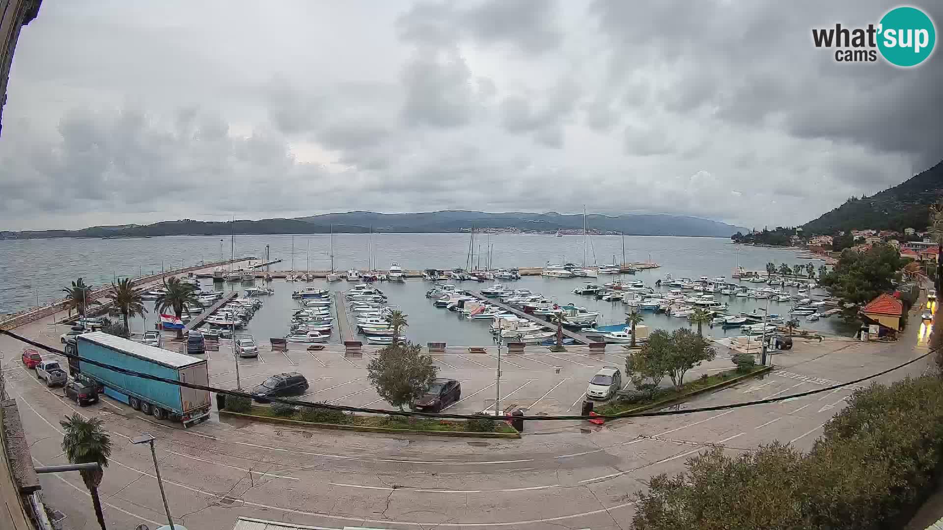 Webcam Orebić Riva – Ferry to Korčula Live