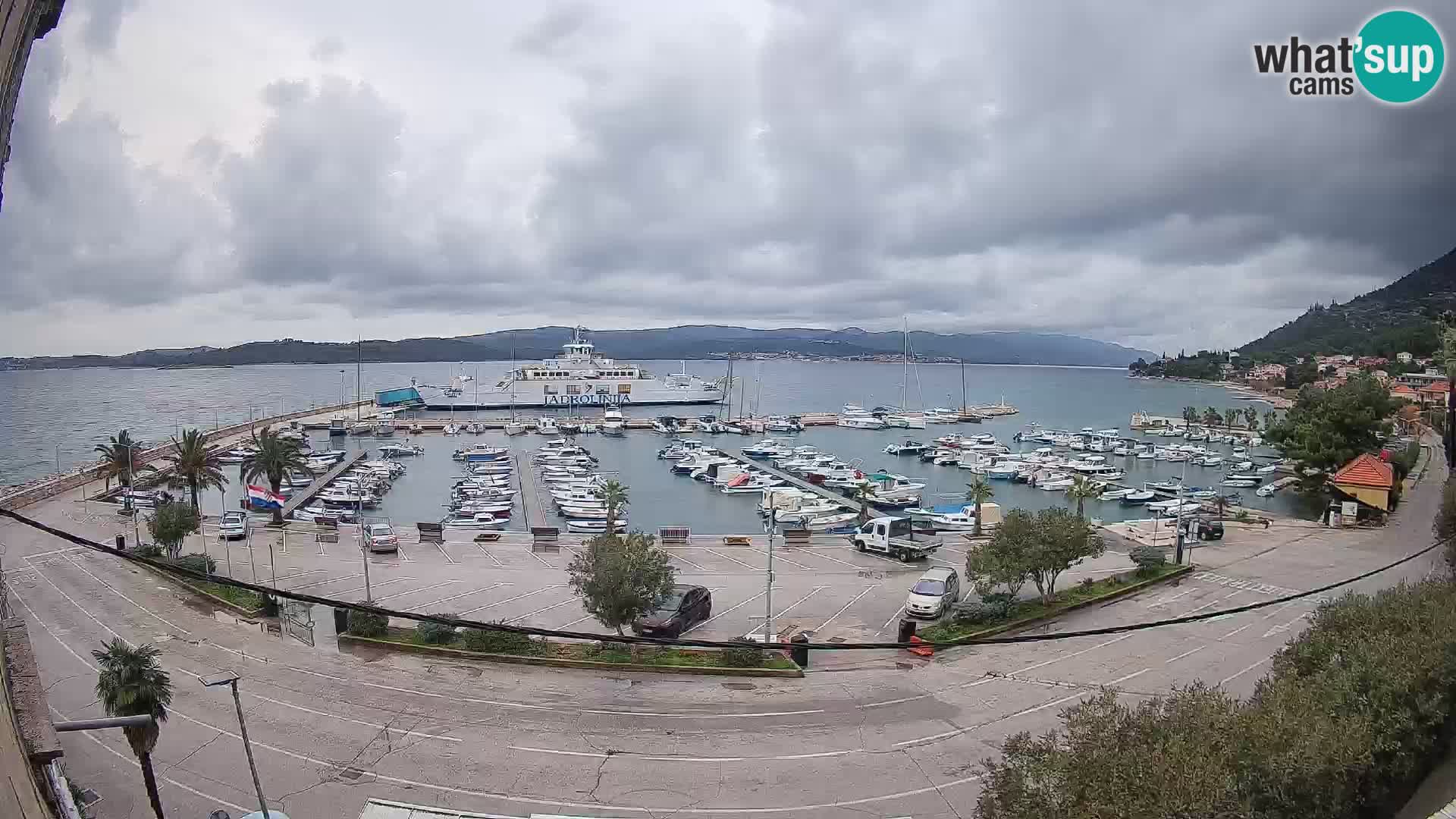 Webcam Orebić Riva – Ferry to Korčula Live