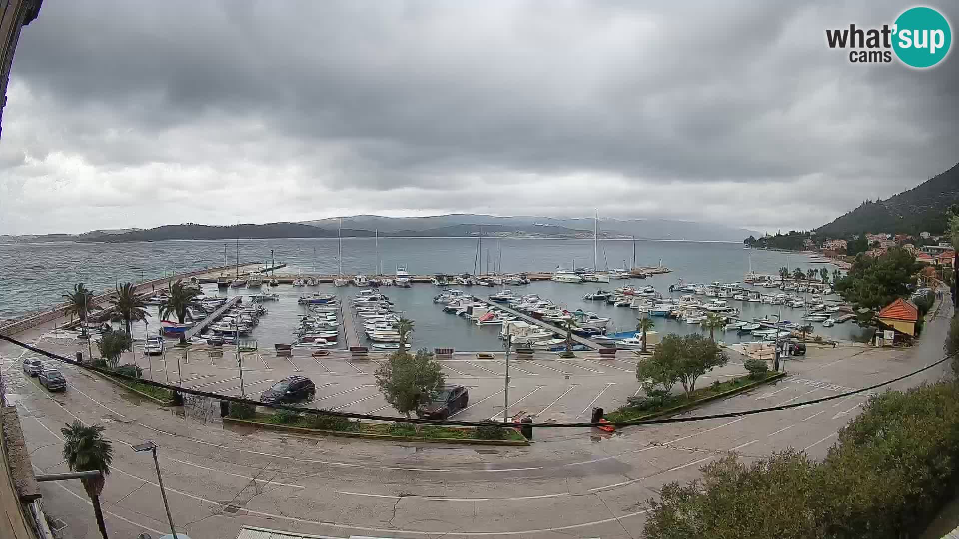 Spletna kamera Orebić Riva – Trajekt za Korčulo v živo