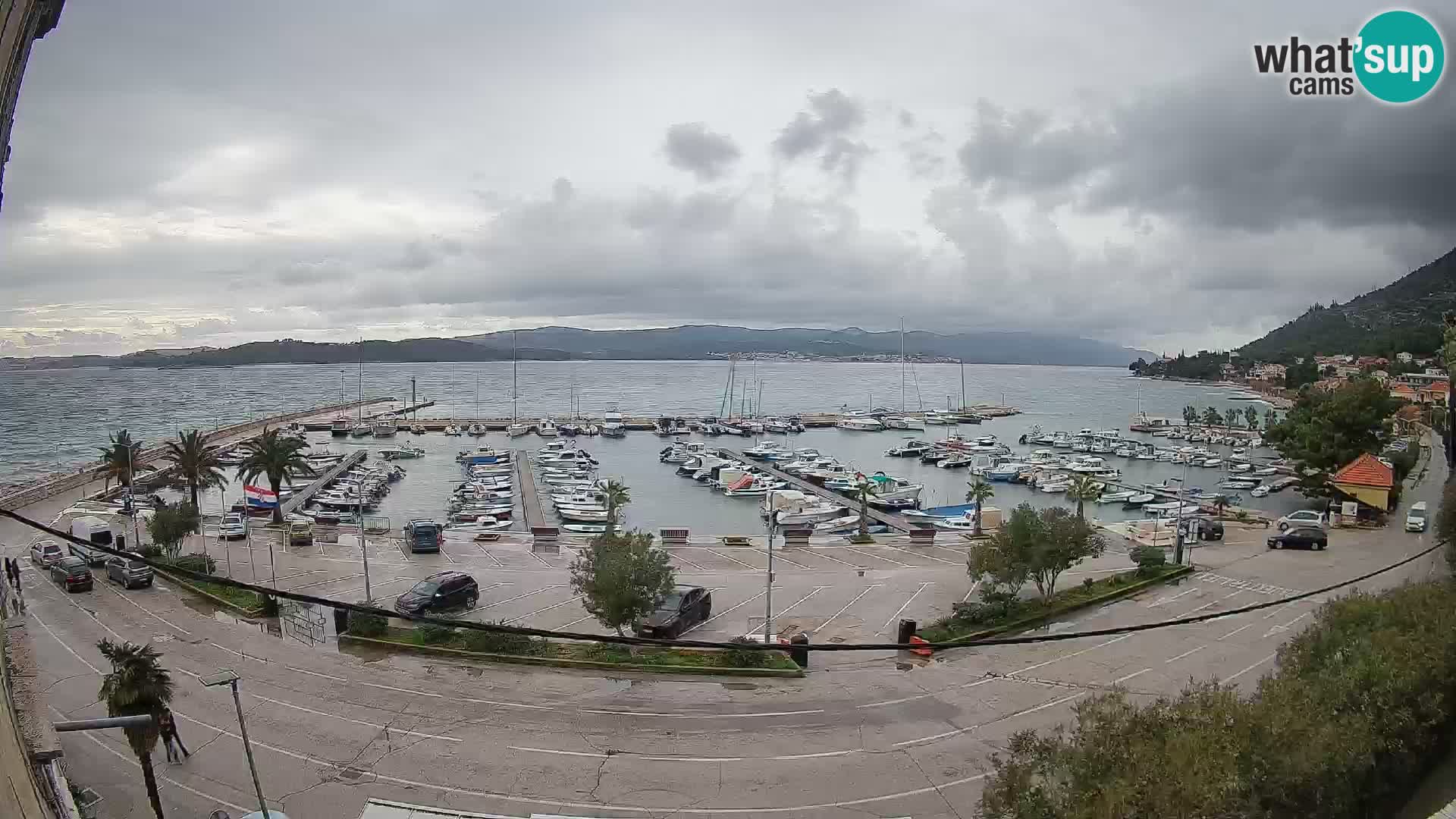Webcam Orebić Uferpromenade – Fähre nach Korčula Live