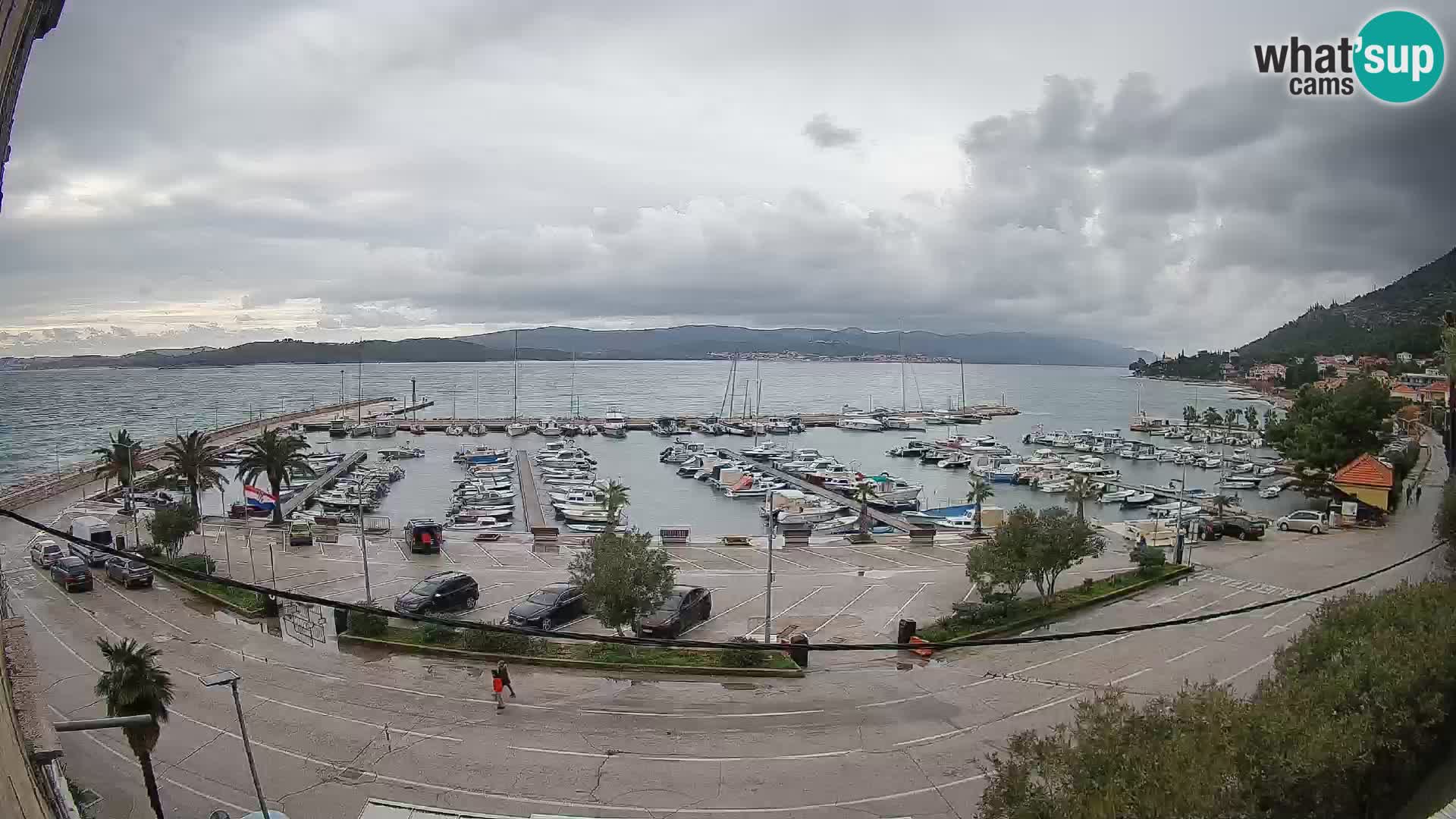 Spletna kamera Orebić Riva – Trajekt za Korčulo v živo