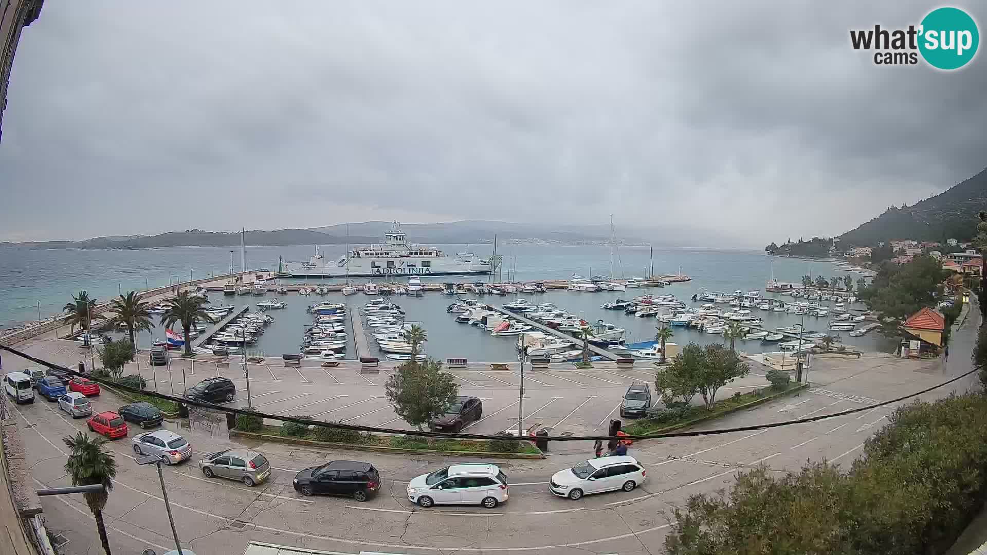 Webcam Orebić Riva – Ferry a Korčula en vivo