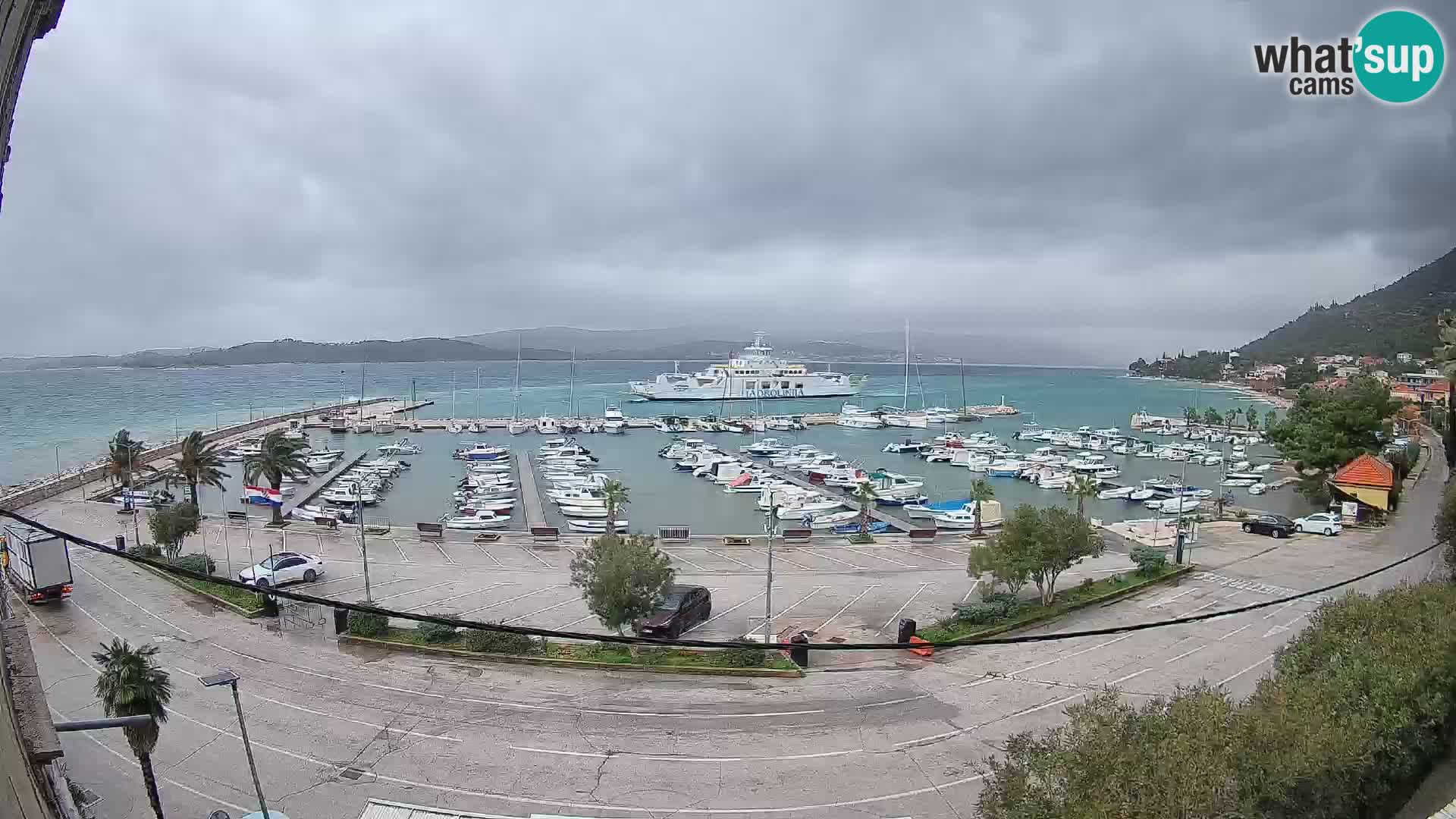 Webcam Orebić Uferpromenade – Fähre nach Korčula Live