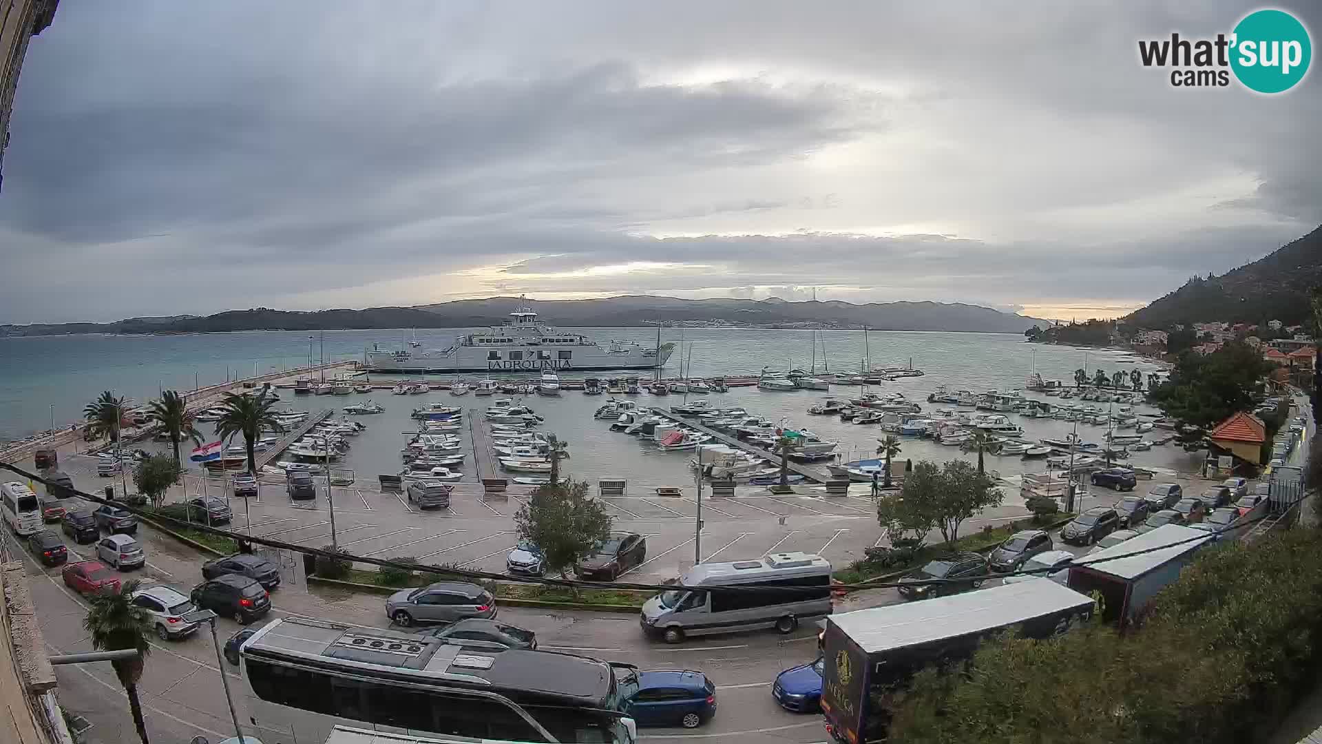 Webcam Orebić Riva – Ferry to Korčula Live