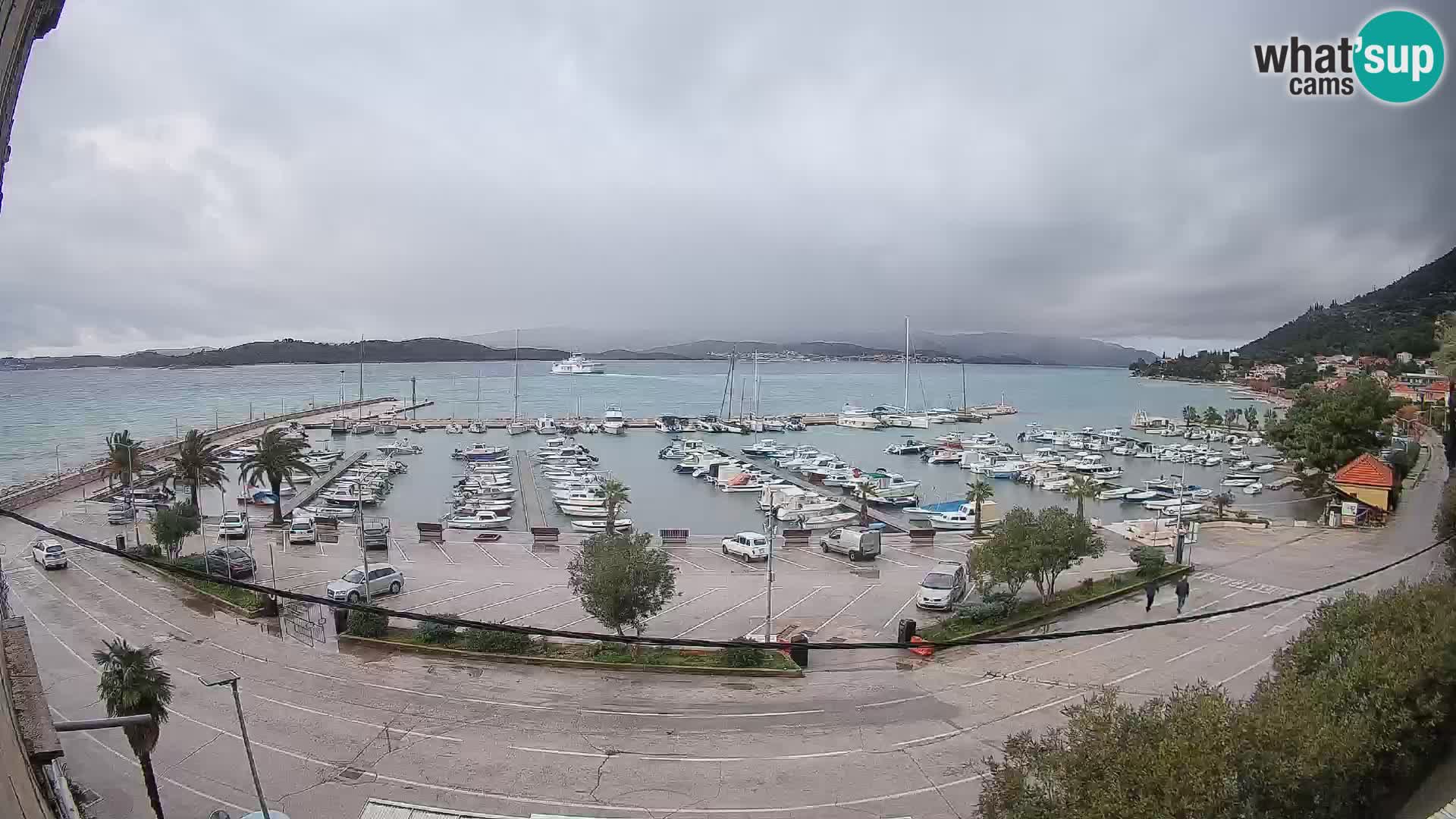 Webcam Orebić Uferpromenade – Fähre nach Korčula Live