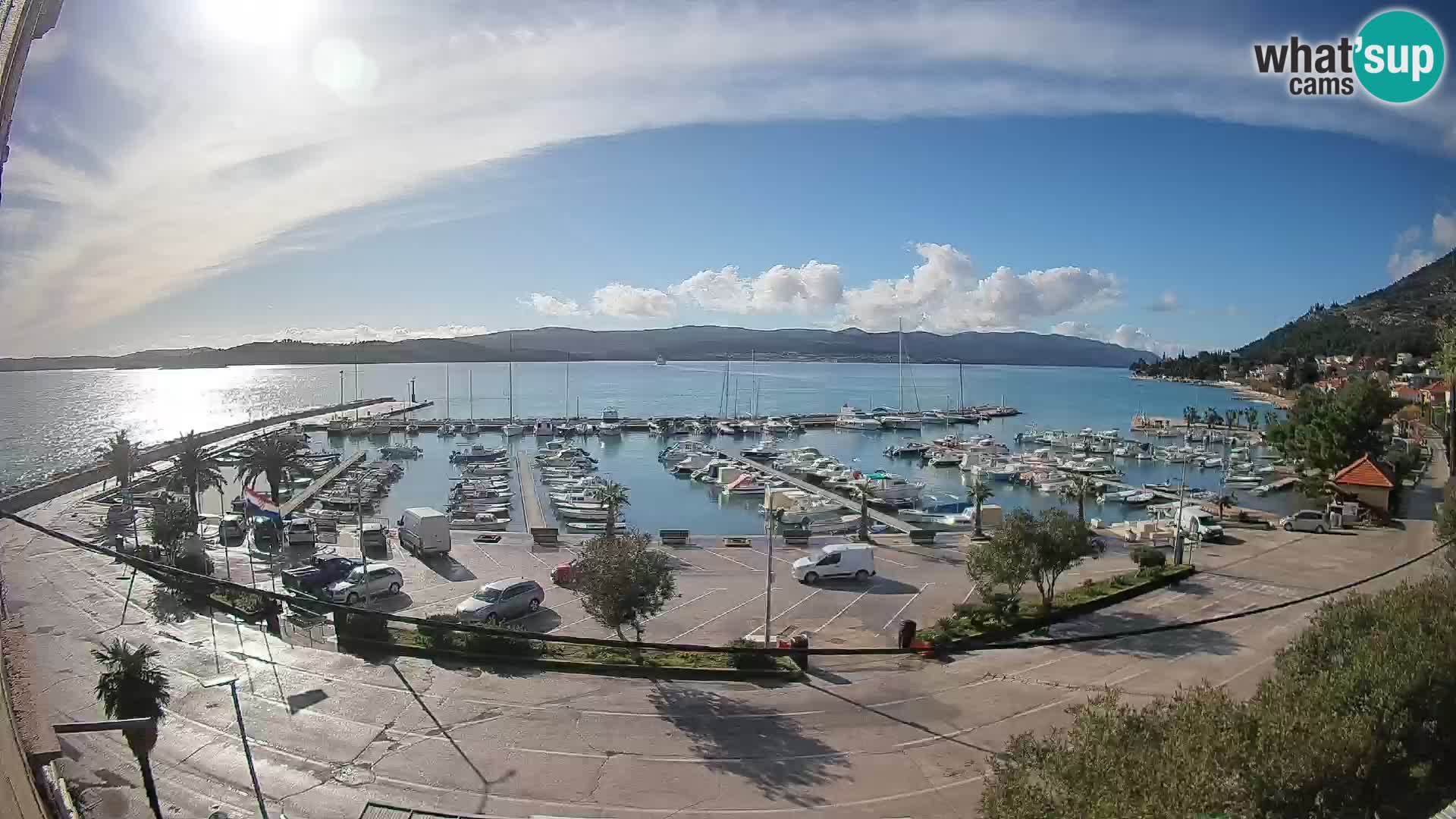 Web kamera Orebić Riva – Trajekt za Korčulu uživo