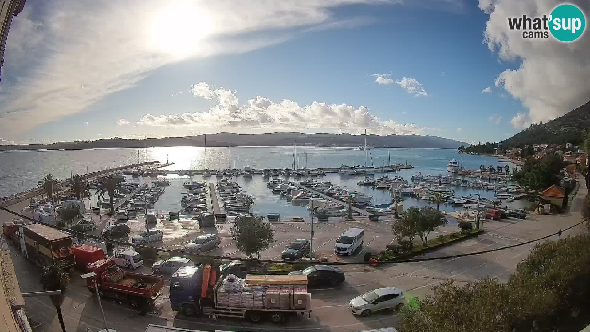 Webcam Orebić Uferpromenade – Fähre nach Korčula Live