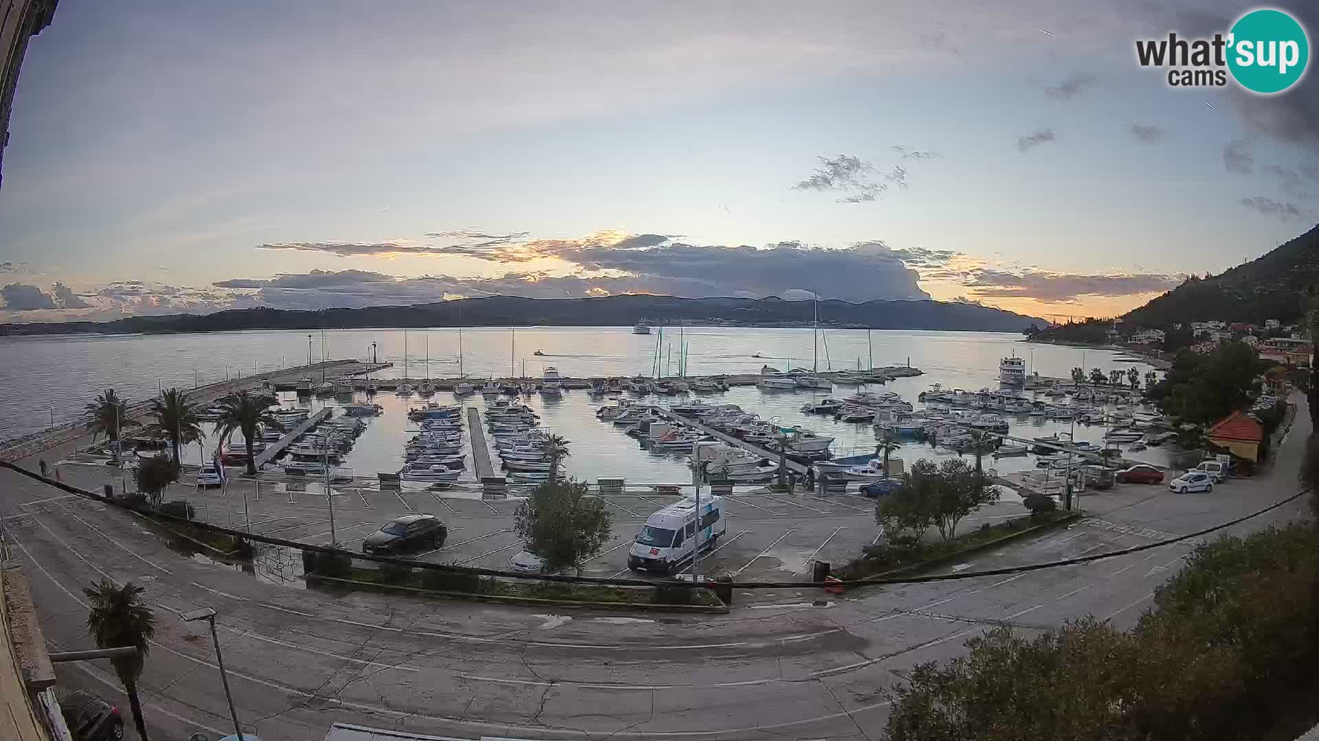 Webcam Orebić Riva – Ferry a Korčula en vivo