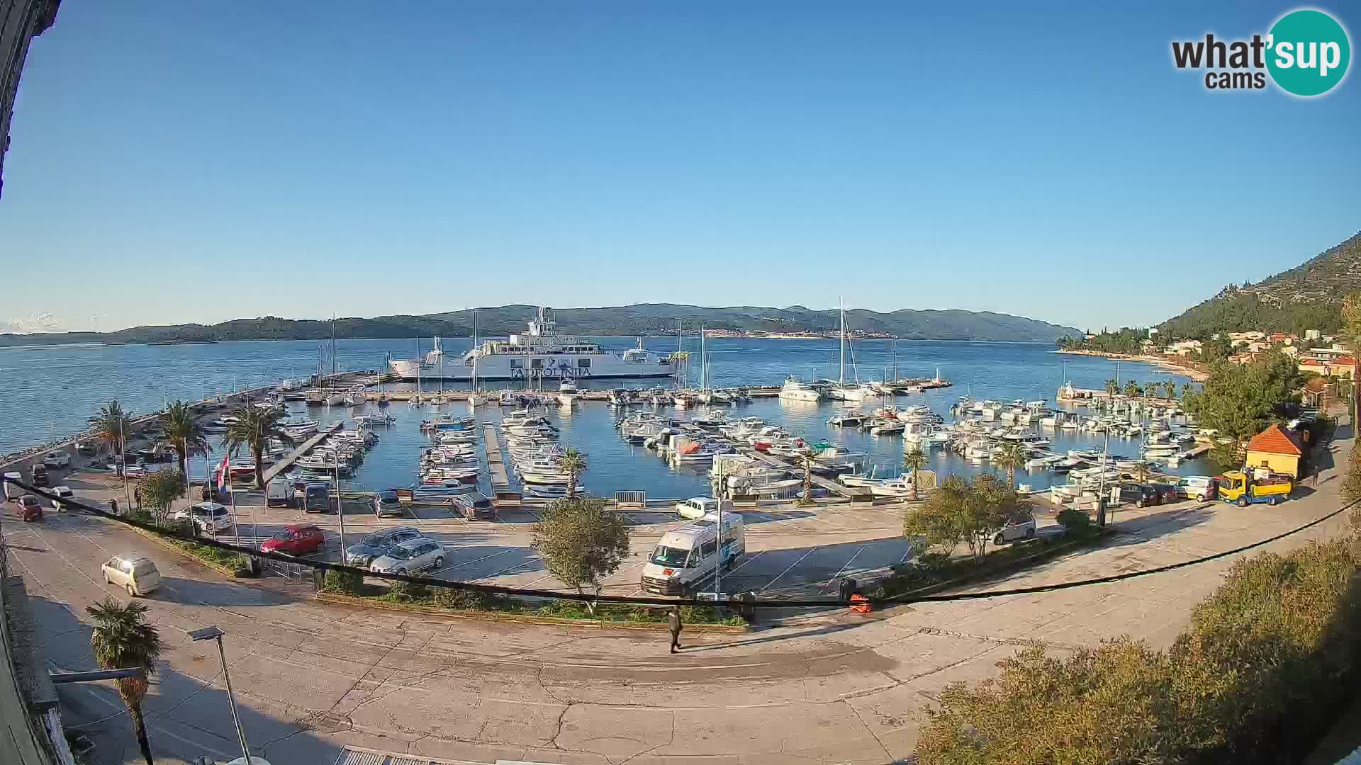 Web kamera Orebić Riva – Trajekt za Korčulu uživo